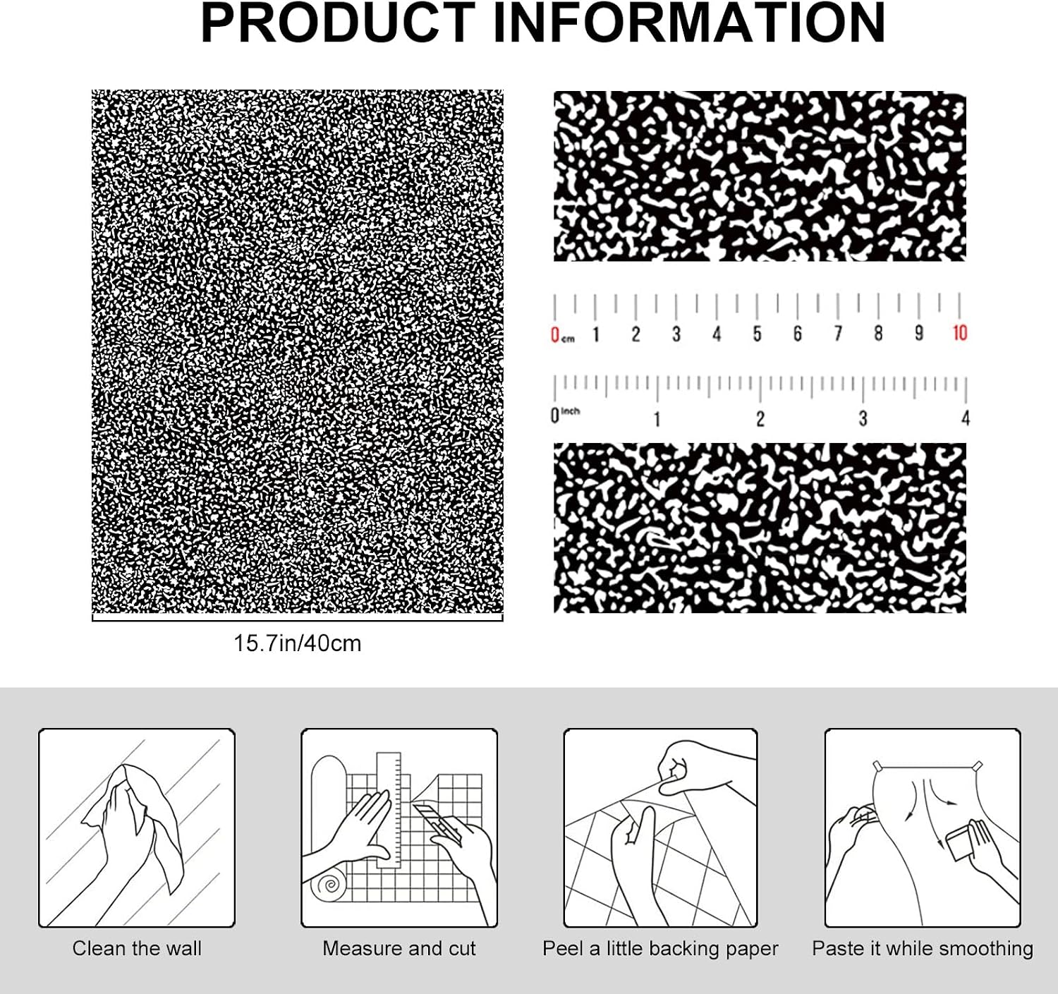 Black and White Composition Notebook Contact Paper Classroom Peel and Stick Wallpaper,Self Adhesive Removable Waterproof Contact Paper for Cabinets and Drawers Desk Bulletin Board,15.7in x 118in