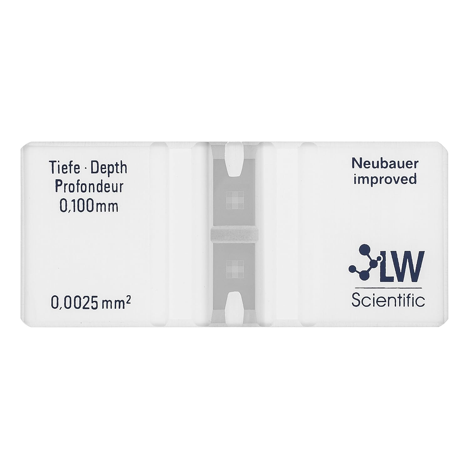 CTL-HEMM-GLDR Hemacytometer, Neubauer Bright Line, Double-Counting Chamber