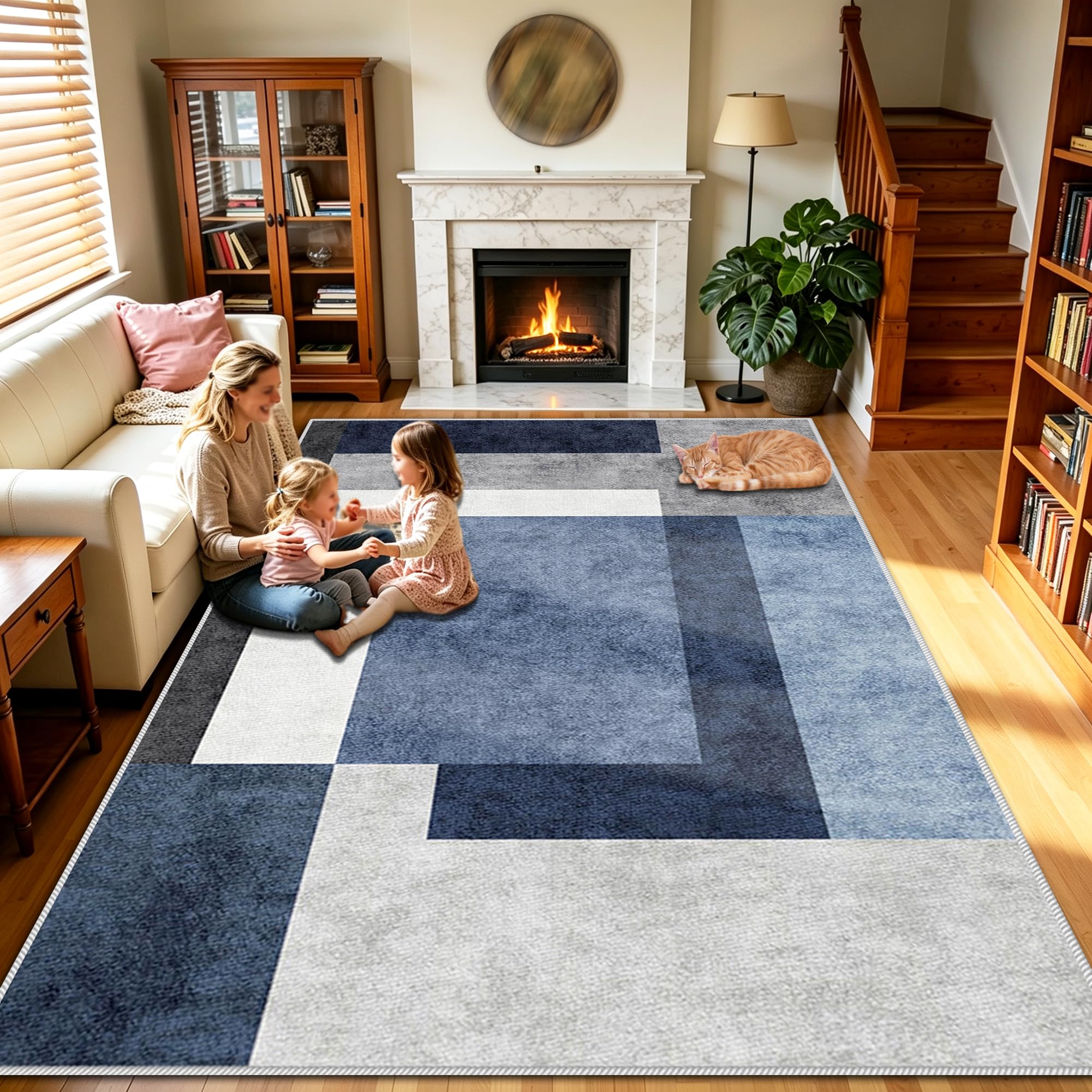 Tapis de chambre et salon lavable pour créer un coin douillet en famille