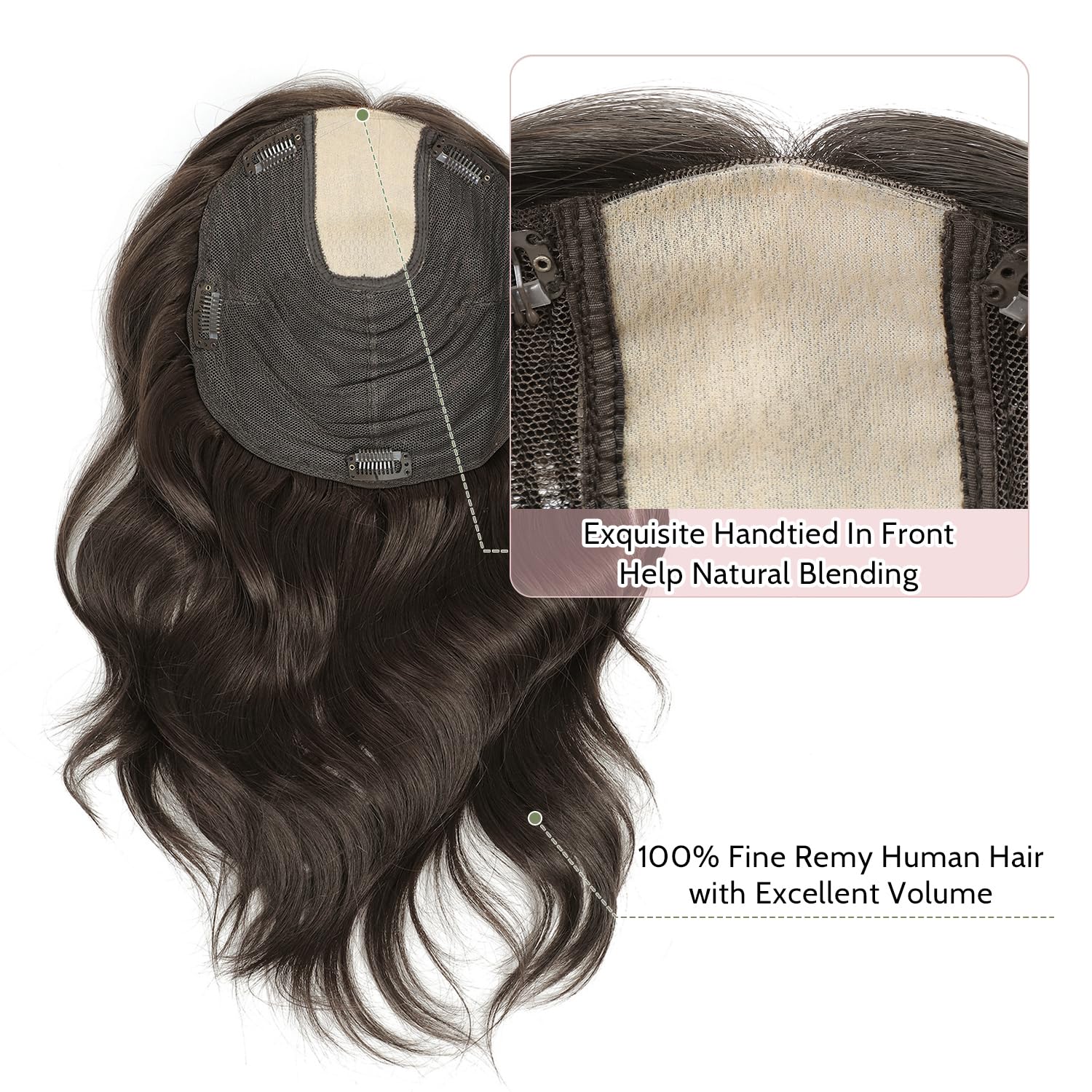 Amazon.com : PANEWAY Hair Toppers for Women Real Human Hair 