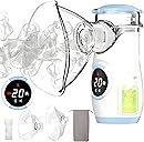 Mesh Nebulizer, Portable Nebulizer with Intuitive LED Interface and Auto-Cleaning, Handheld Nebulizer for Adults Kids