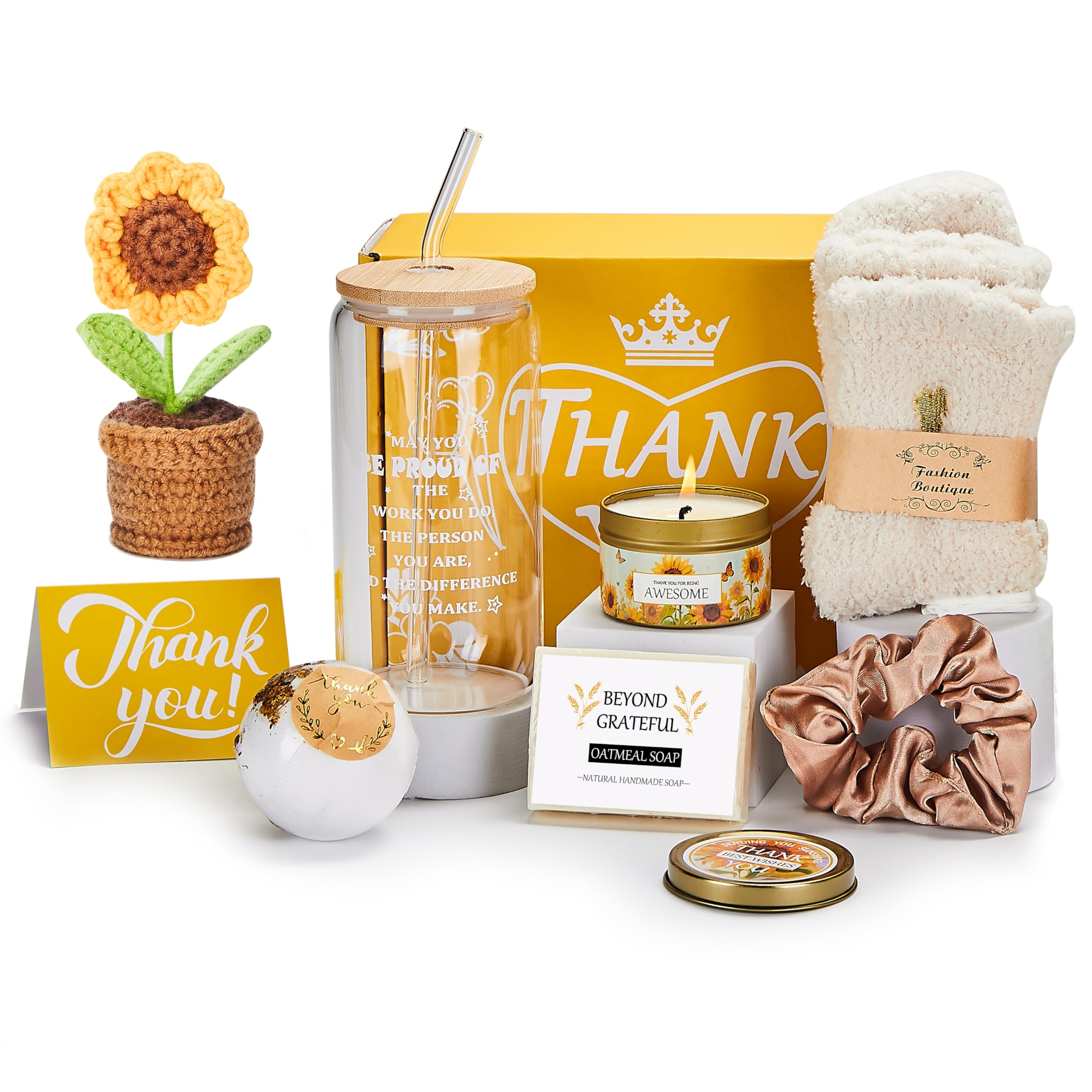 Cheoshyo Thank You Gifts for Women,Birthday Gift for Women,Gift Baskets for Best Friend,Appreciation Gifts Sets for Coworkers Teachers Employees Teen