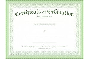 Premium Deacon Ordination Certificates with NIV Scriptures