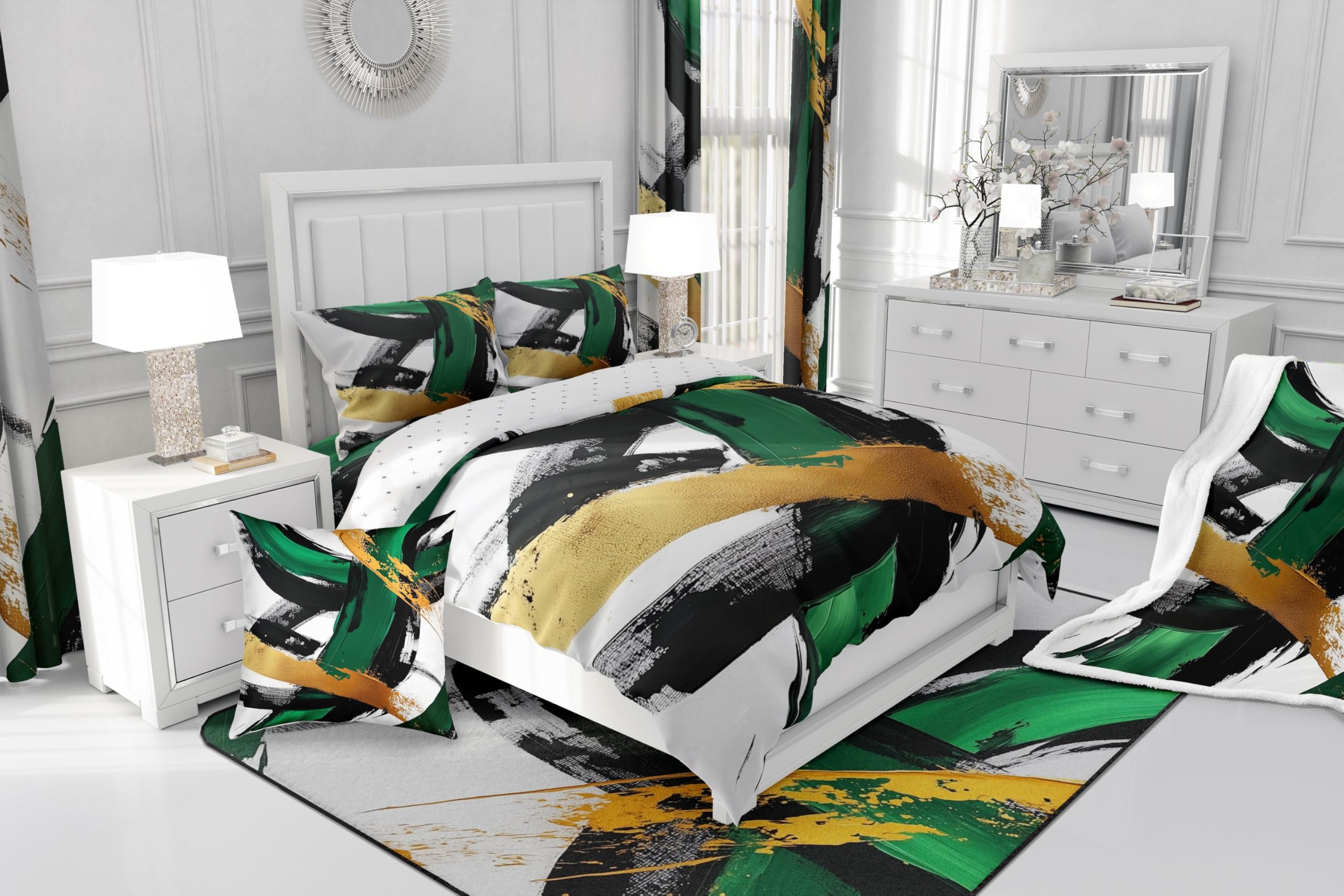 Tenda Doccia WELMECO Nero E Oro Con Ragazza – Tessuto Poliestere 182x182 Cm Con Ganci Inclusi