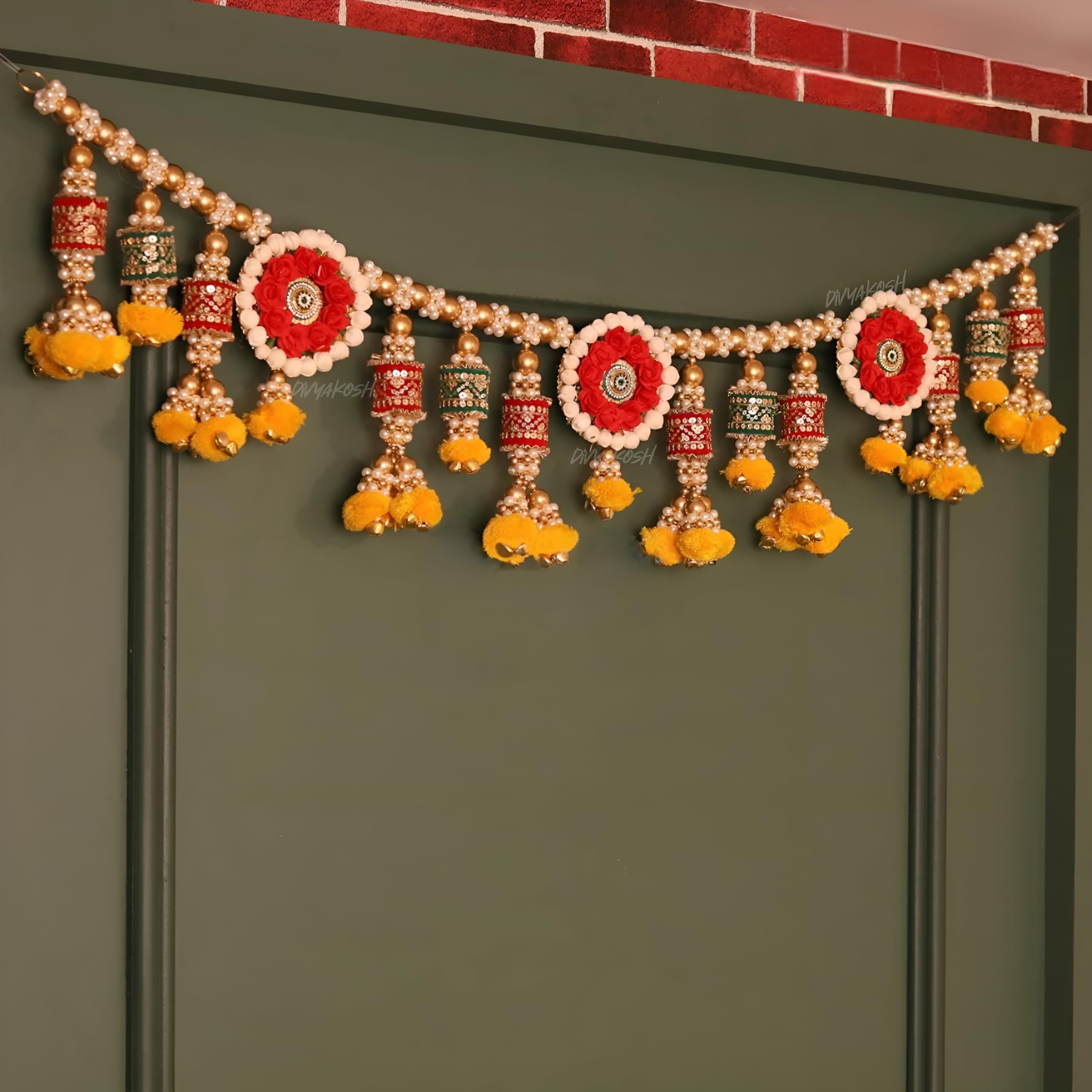 Divyakosh Door hangings for Home Decoration, thoranam for Entrance Door, toran for Home Decoration, toran for Main Door, bandarwal for Home Door, Door thoranam for Main Door