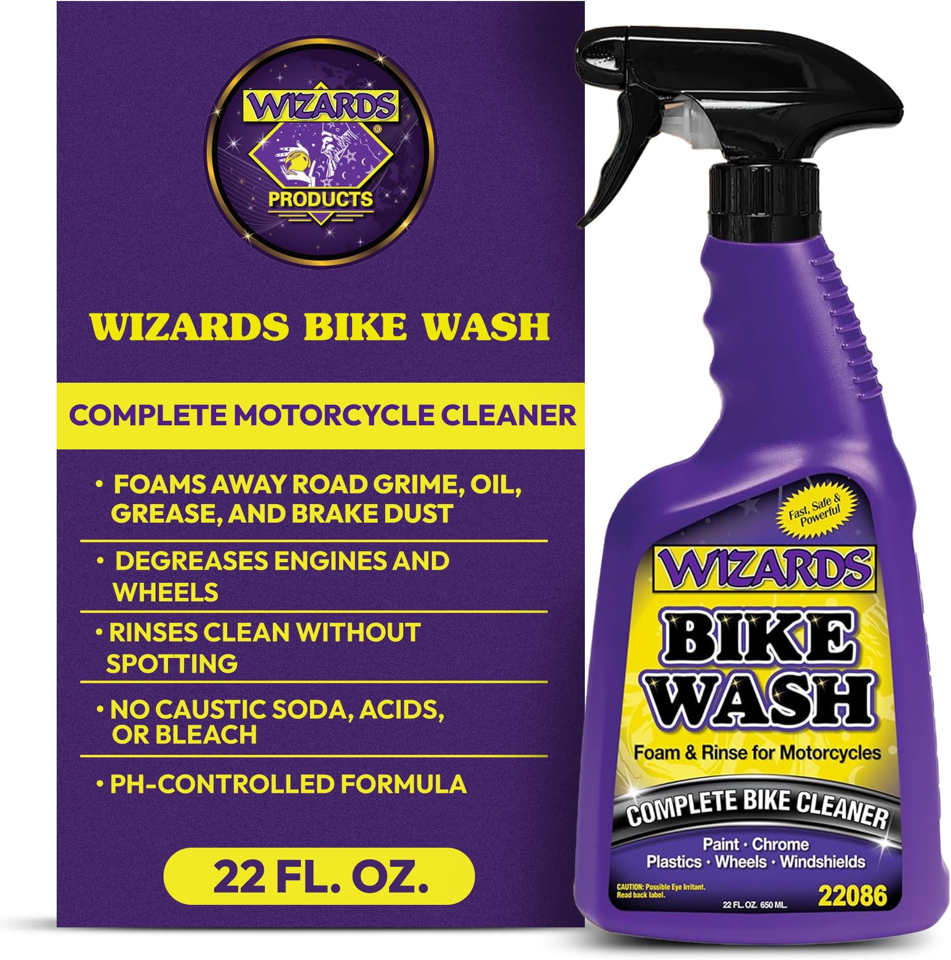 Motorcycle Bike Wash - Engines, Paint, Chrome & Plastics - 22 oz