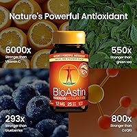 Vista 4 de BioAstin Astaxantina Hawaina, 1097823, 12mg Original, 1