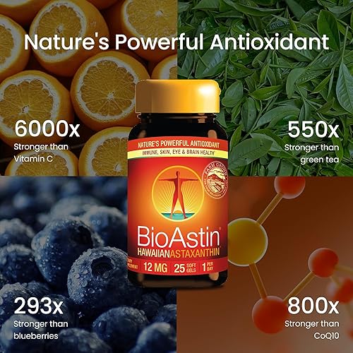 Miniatura 4 de BioAstin Astaxantina Hawaina, 1097823, 12mg Original, 1