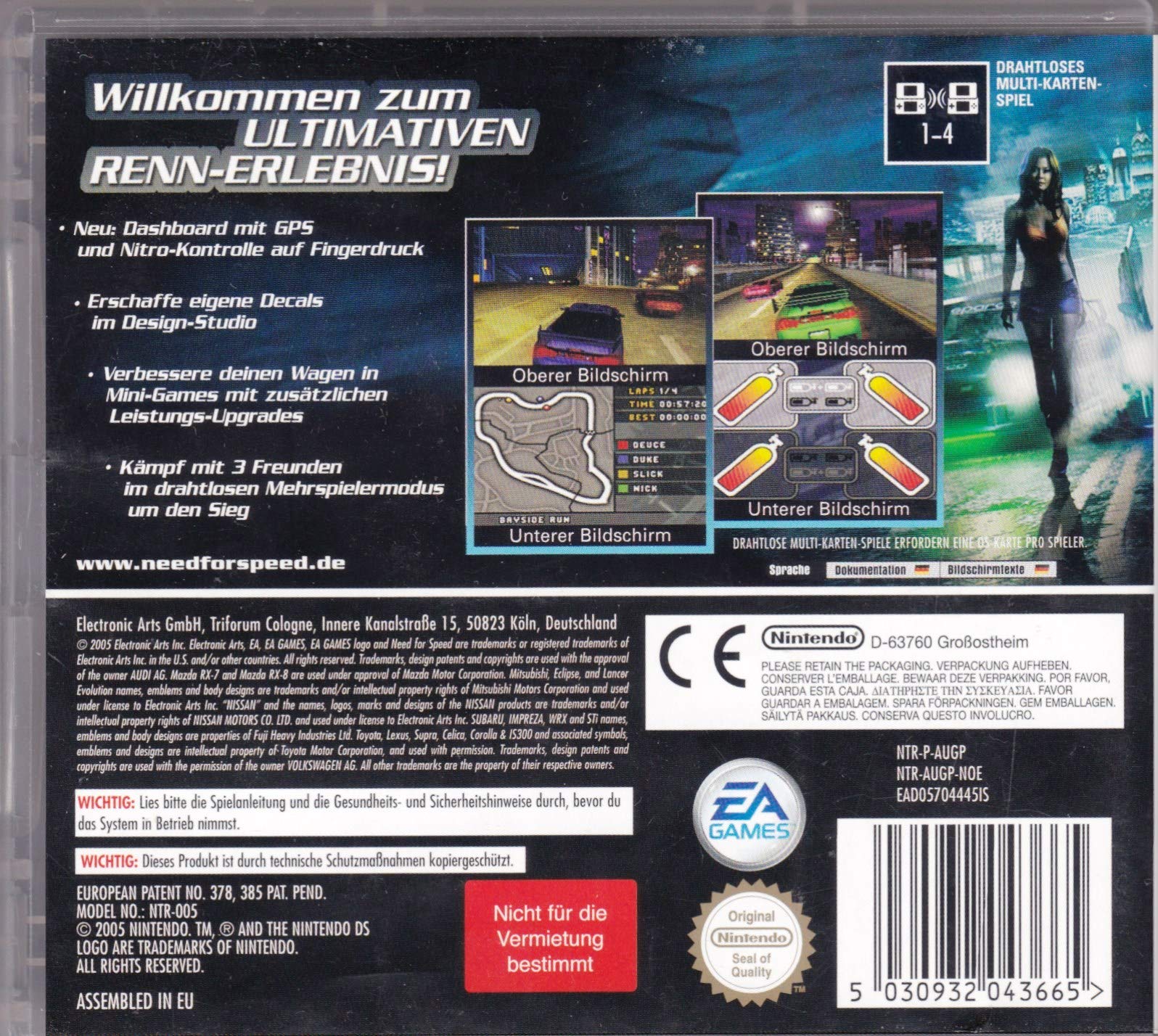 NEED FOR SPEED UNDERGROUND 2 / Nintendo DS Juego Compatible TODAS Nintendo DS LITE-DSI-3DS-2DS-XL-NEW en ESPANOL Multi-Idiomas ** ENTREGA 2/3 DÍAS LABORABLES + NÚMERO DE SEGUIMIENTO **