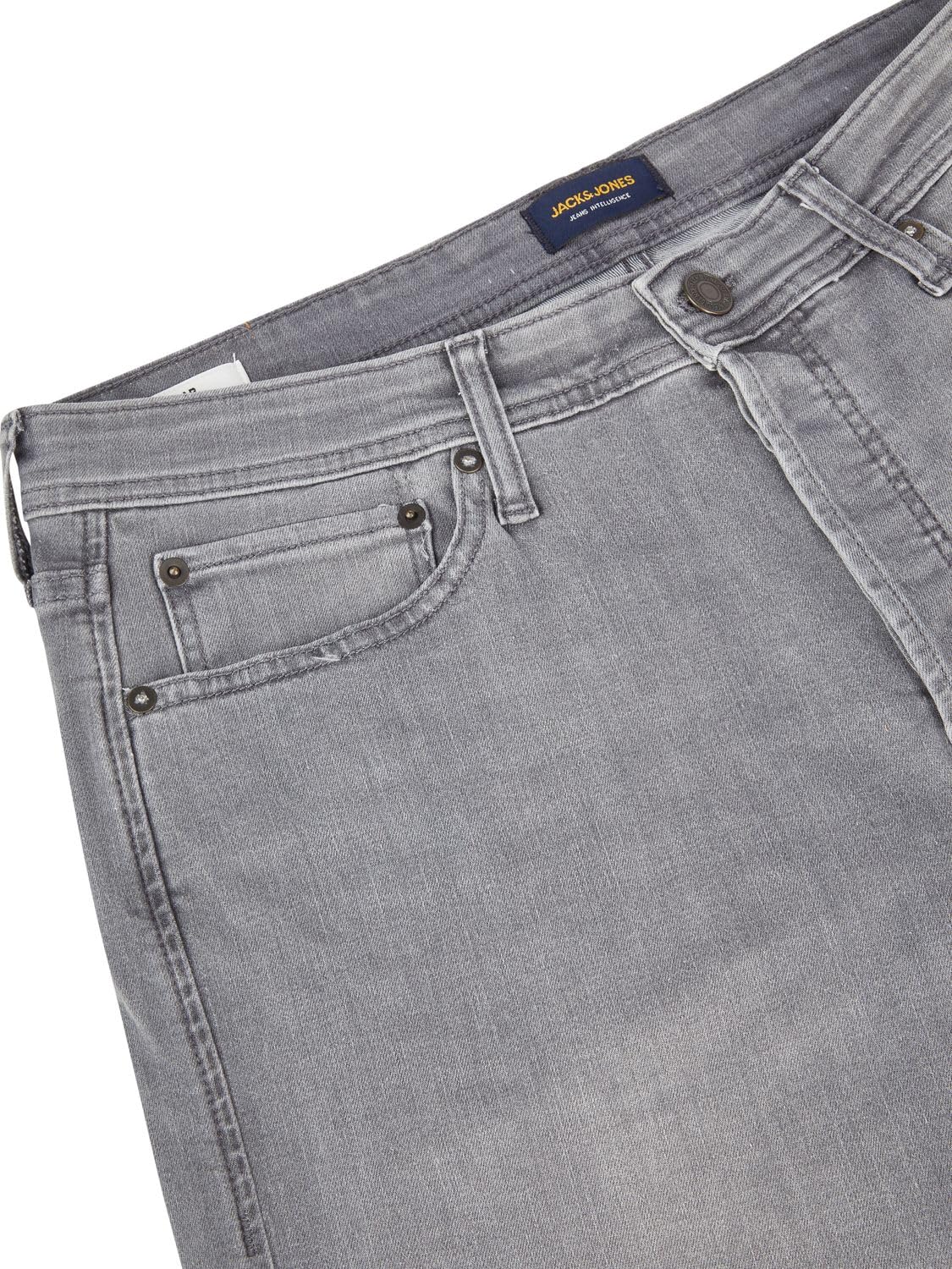JACK & JONES JJIRICK krótkie spodenki jeansowe męskie, strecz, krój regularny, krótkie spodnie, bermudy, letnie, dżinsowe, jednokolorowe, czarne, niebieskie, S, M, L, XL, XXL
