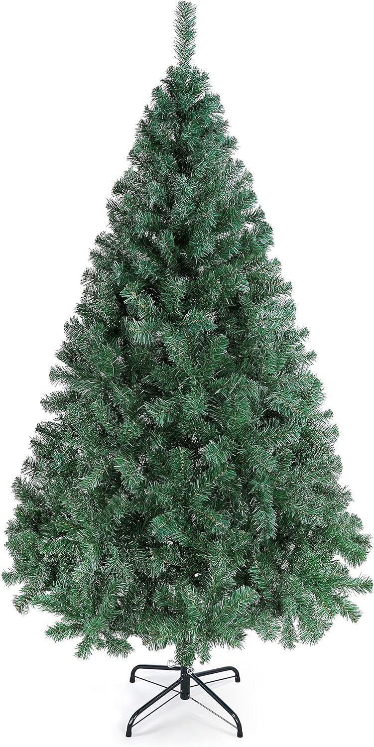 Wenyuyu Christmas Tree With Snow & 650 Branches 6Ft Christmas Tree Snow Flocked Artificial Xmas Tree With Tips - Christmas Trees With Metal Stand For Home Office Holiday Decoration (Christmas Tree With Snow & 650 Branches)