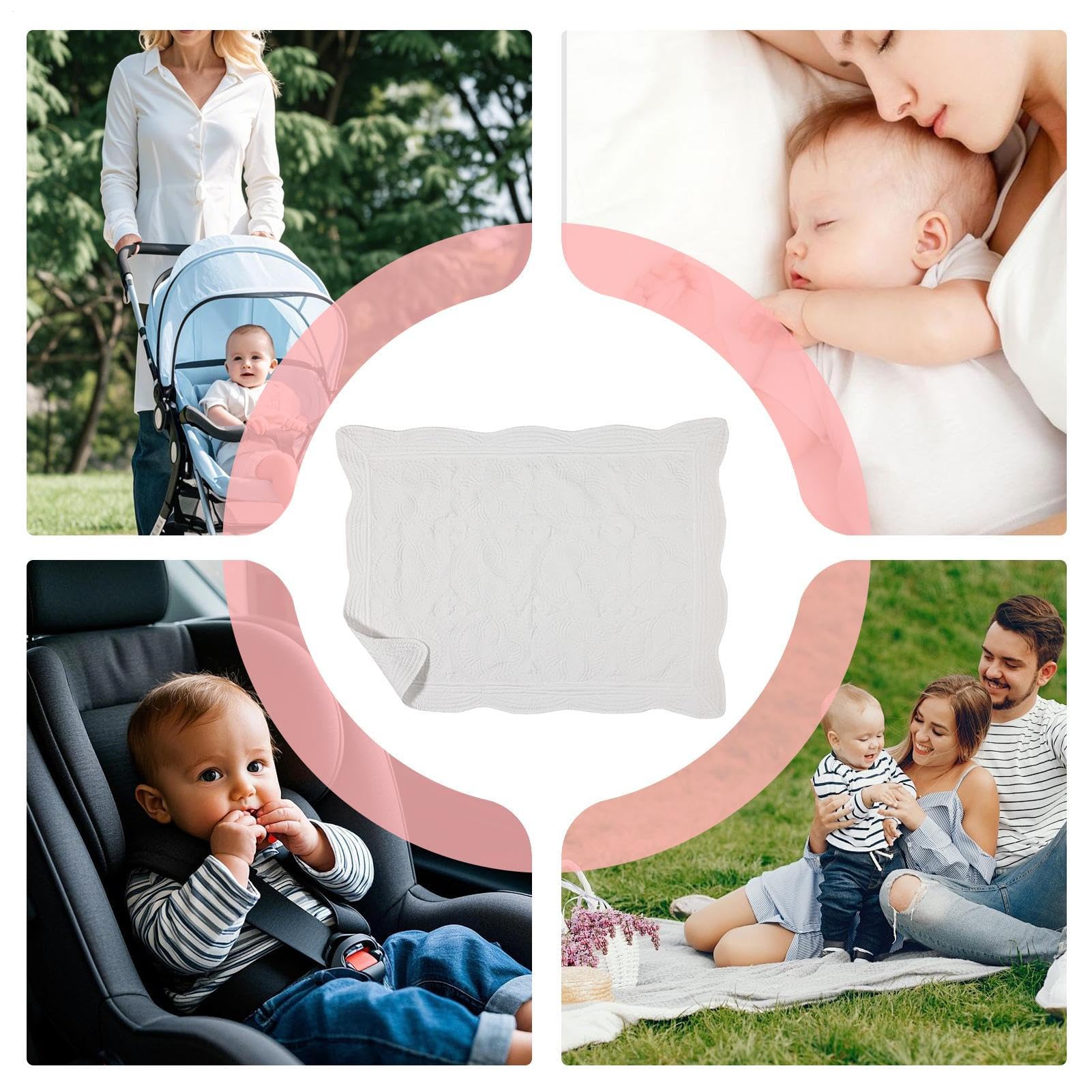 Generisch Coperta per bambini, in cotone, per lettino, traspirante, morbida, pieghevole, per l'asilo e la casa