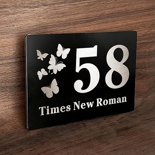 House Sign Plaque Laser Engraved Door Number Door Sign Address Numbers Plaques Personalised Door