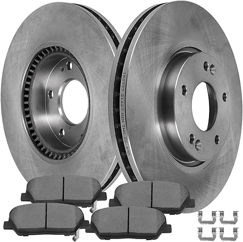 Miniatura 700 de Kits de frenos y rotores, rotores de freno SCITOO y 8 pastillas de cerámica para 08-12 para Chrysler Town & Country, 08-12 para Dodge Grand Caravan