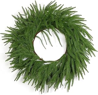 Dremisland Norfolk Pine Christmas Wreaths for Front Door 24