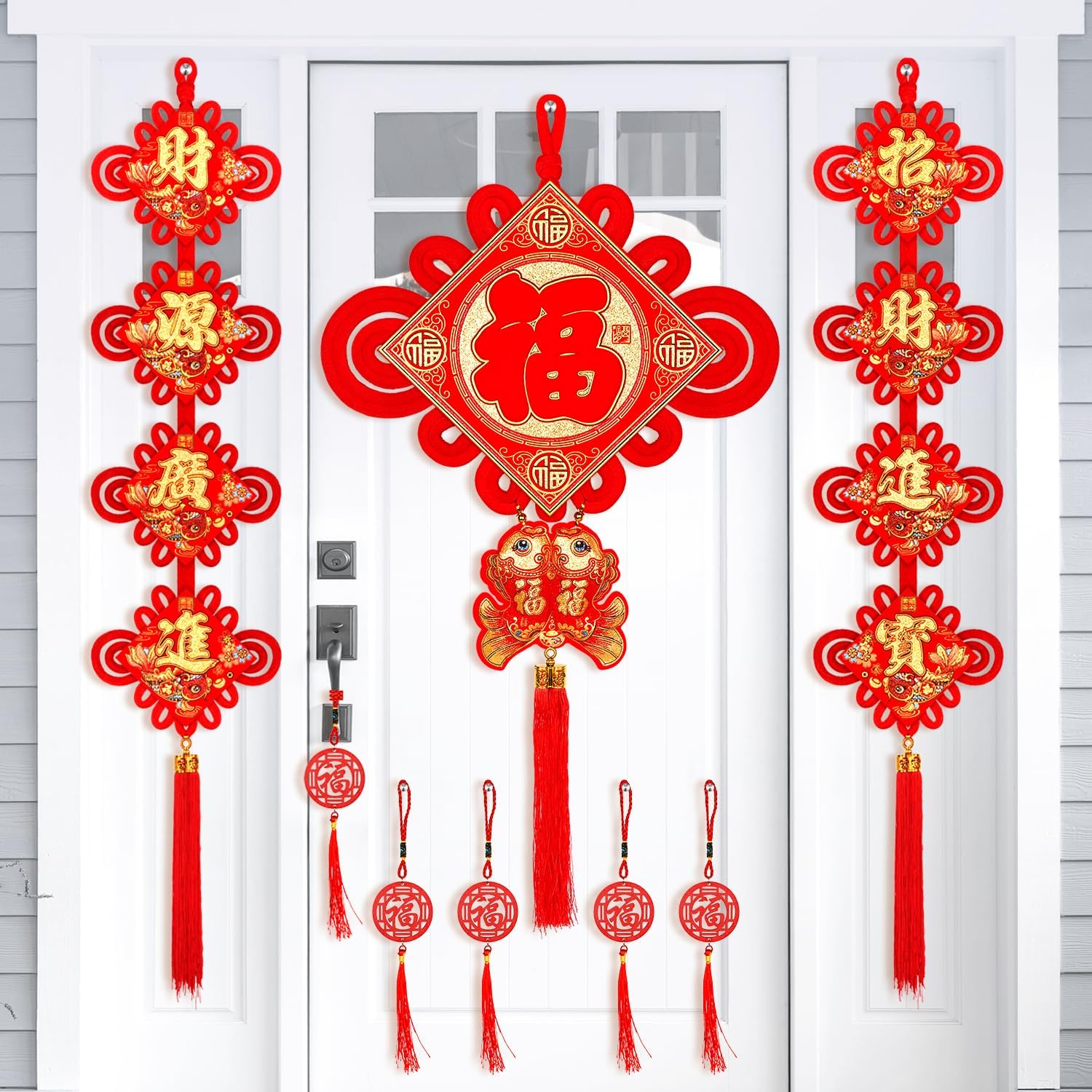 Amazon.com: CWLAKON Chinese New Year Decorations 2025, Chinese Knot Fu ...