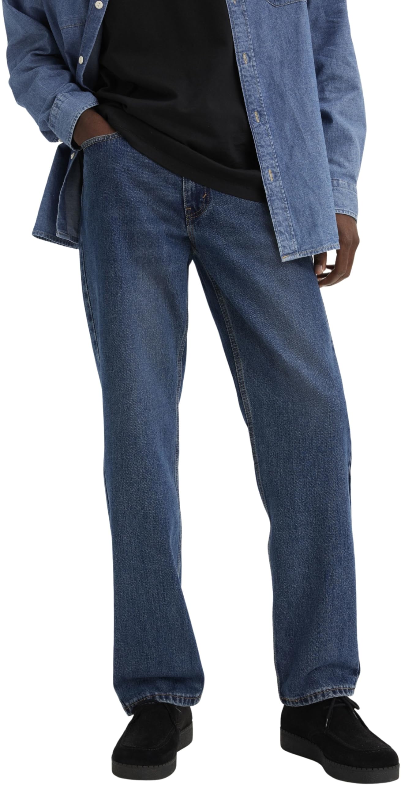 Levi's Men's 505 Regular Fit Jeans, Around the Corner, 34W / 32L