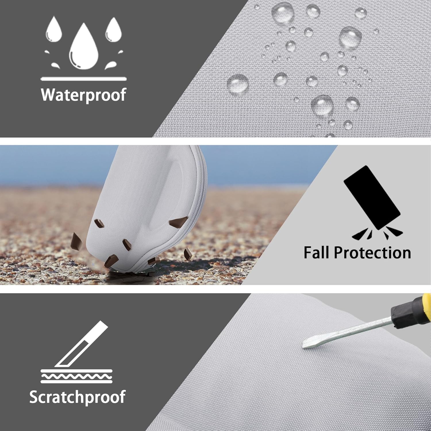 Aenllosi for JBL Charge 6 Wireless Bluetooth Speaker Hard Case, with Adjustable Shoulder Strap,White（Case Only） - Image 3