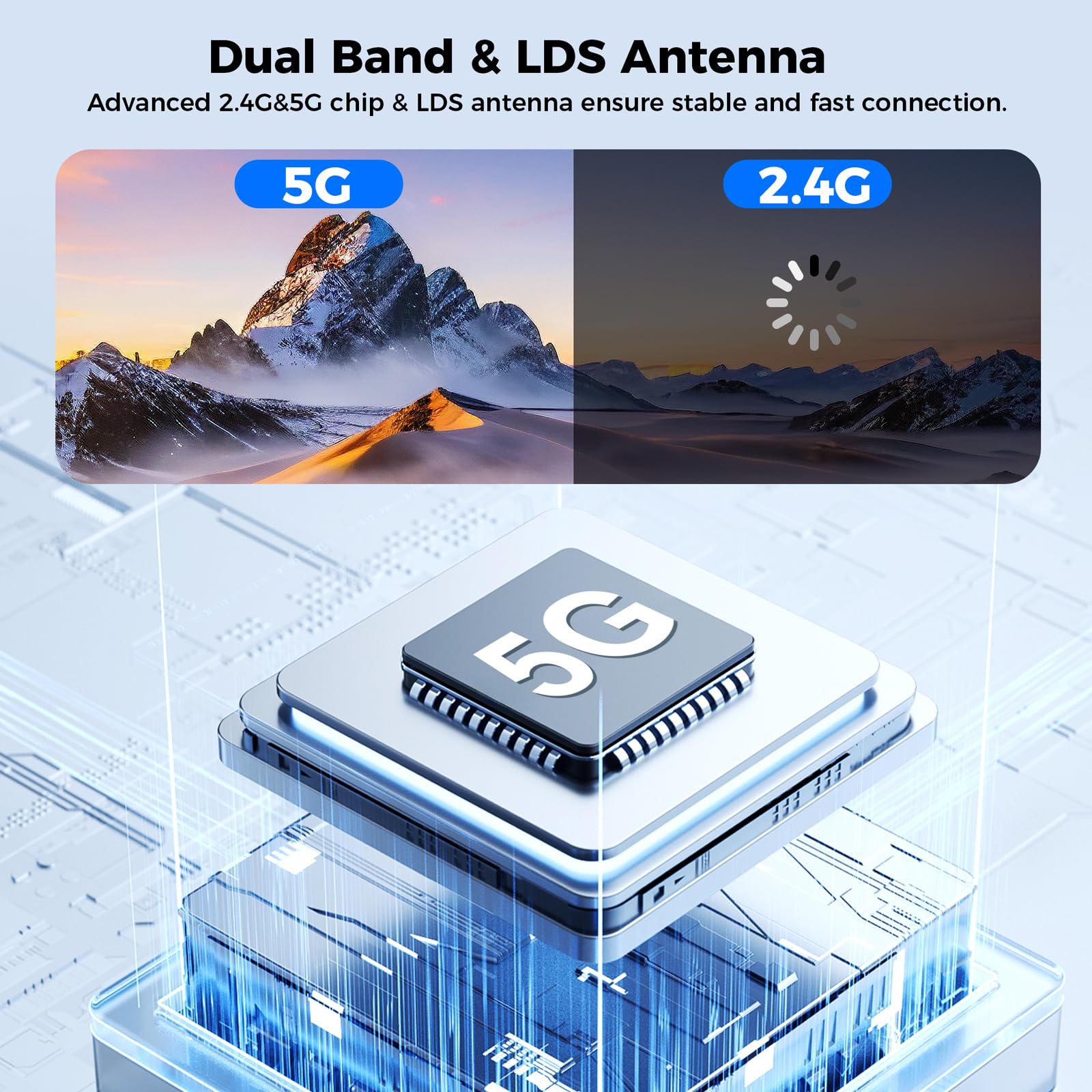 OMITTA 2026 Upgraded Wireless HDMI Transmitter and Receiver,4k Decode 1080P Output Wireless HDMI Extender Kit Plug & Play Portable 2.4g/5g, for PC/Camera/HDTV/TV Box — view 3