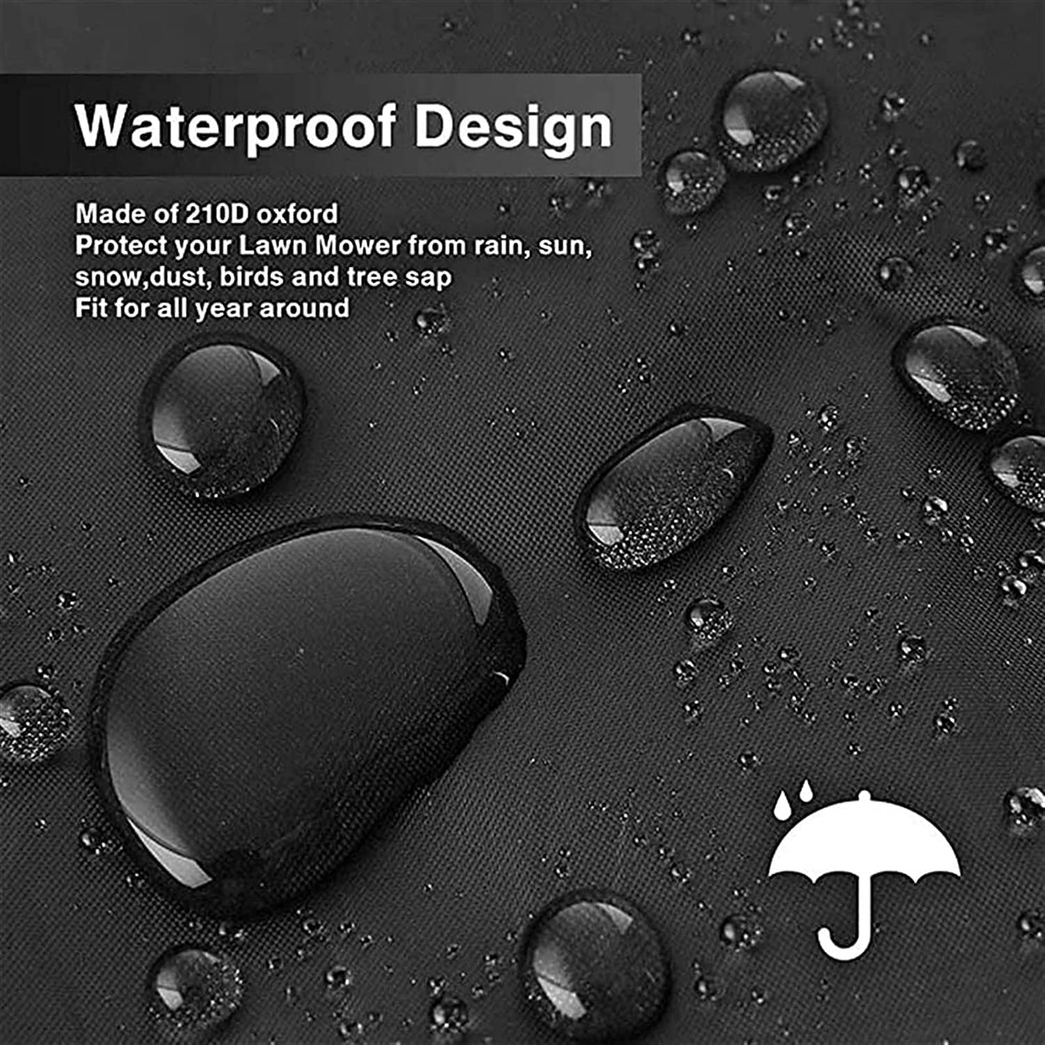 HeavyDu Ln - Cubierta para cortacésped, resistente a los rayos UV, impermeable, a prueba de polvo, protección para cortacéspedes, jardín al aire libre, compatible con todos los modelos