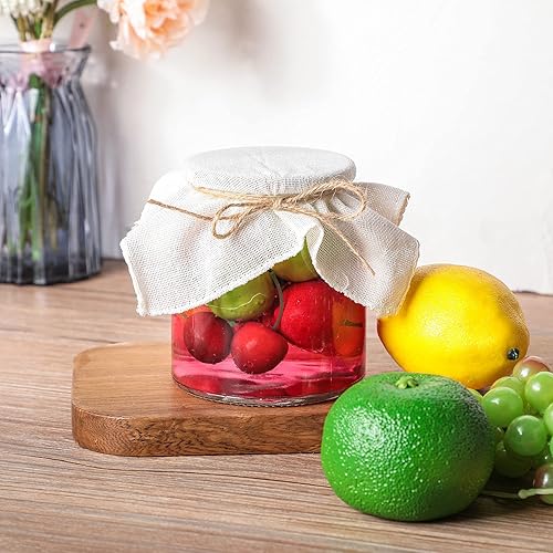 Miniatura 2 de Tatuo 20 fundas de tela de muselina sin blanquear para fermentación de kombucha respira muselina de 8 pulgadas cubiertas cuadradas con 20 bandas de