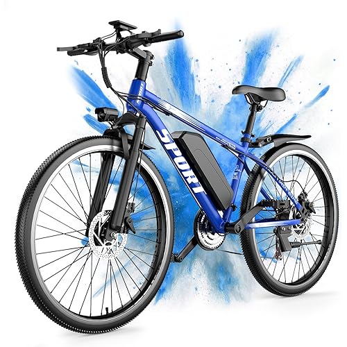 Misodo Electric Bike for Adults, 1500W Peak Mountain Ebike with 25 MPH, 65 Miles Range, 7 Speeds, 48V 10Ah Removable Battery 26" Ebike for Commute