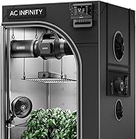 Vista 11 de AC Infinity Sistema de Cultivo AI Compacto 2x2, Kit de 1 Planta con Controlador AI de Autoaprendizaje, Flujo de Aire Dinámico y Control