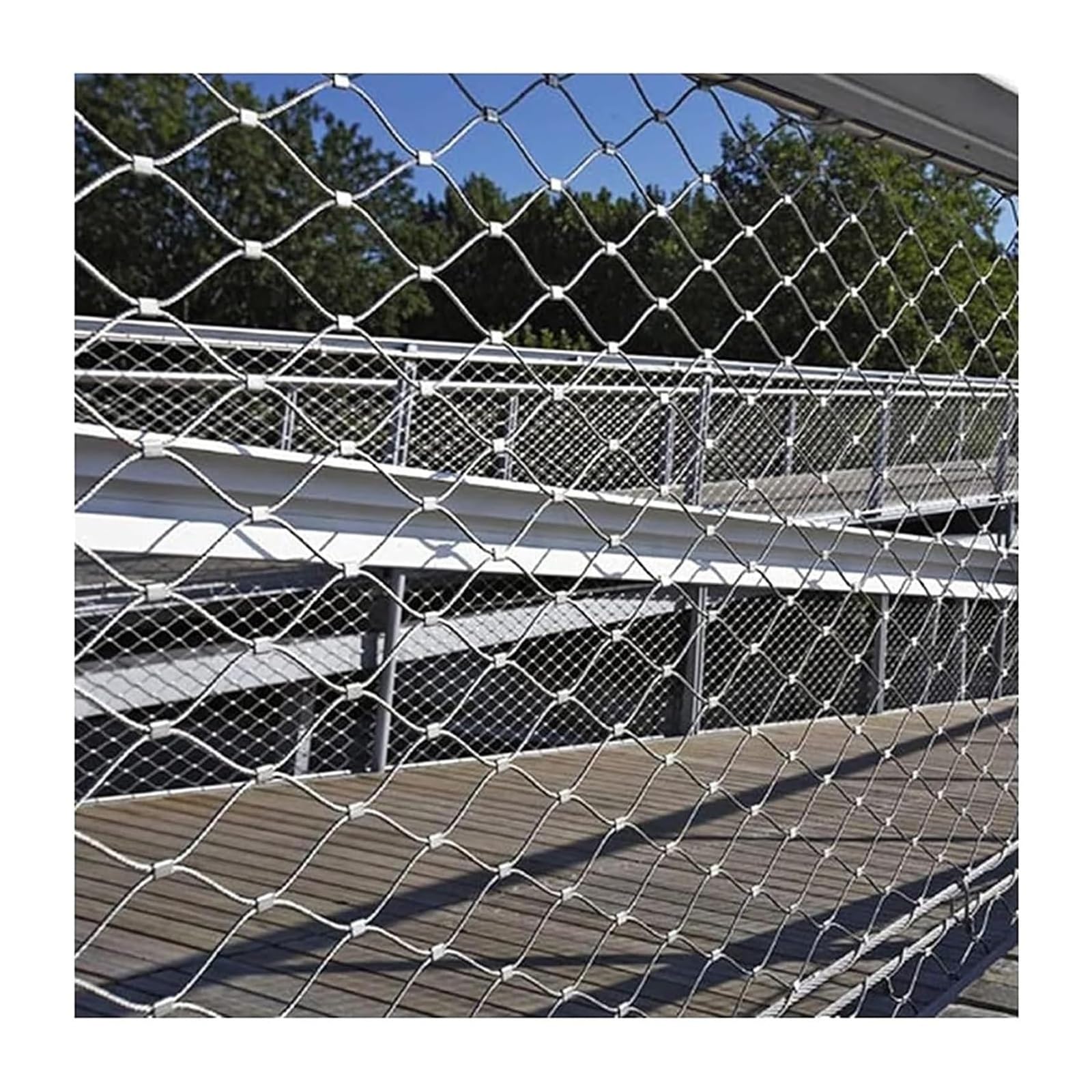 SHAARI Tierzaunnetz, Aus Metallgewebe, GleichmäßIge Maschen, Hohe Schlagfestigkeit Geeignet FüR Treppen- Und Balkonschutz(4x4m)