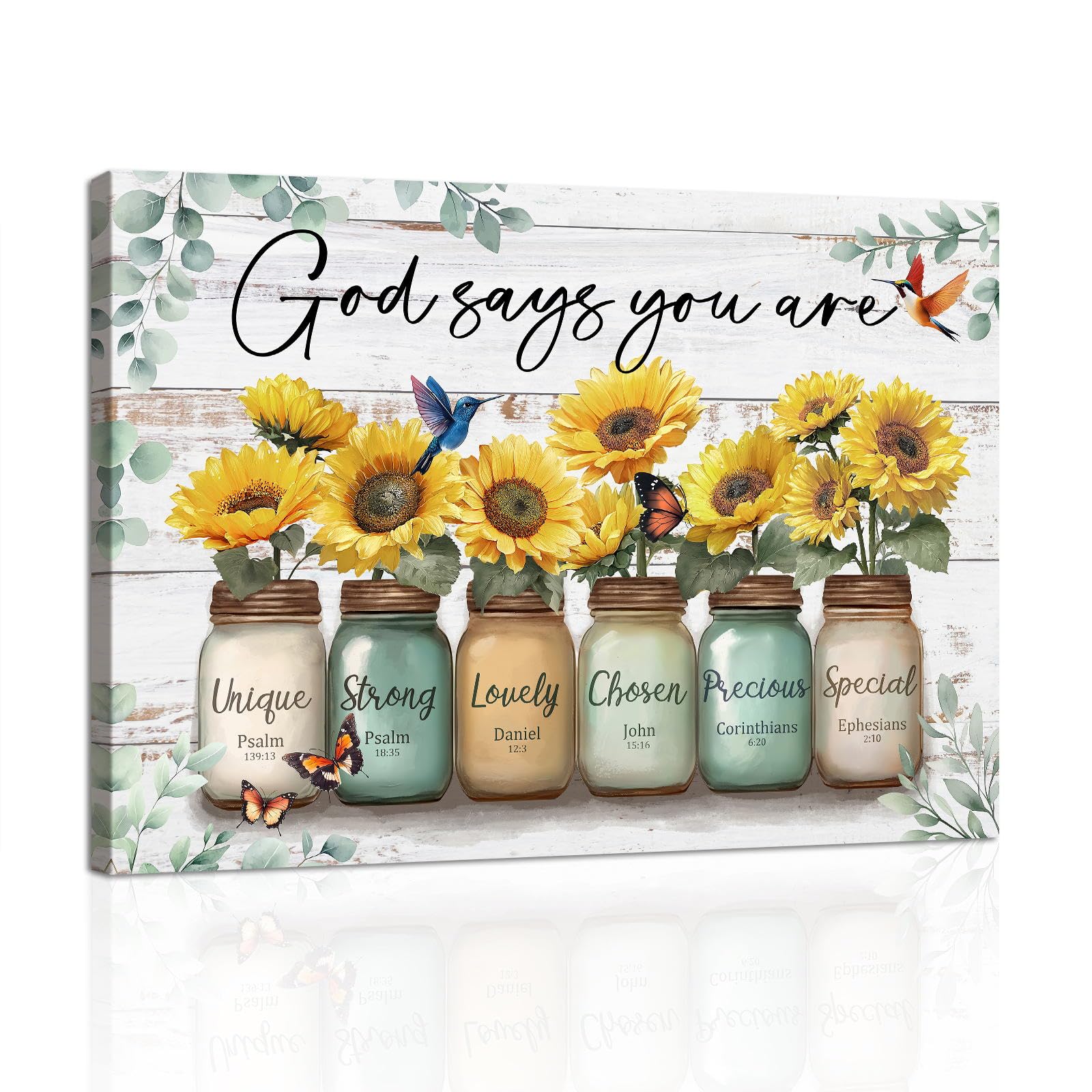 God Says You Are Framed Canvas Wall Art