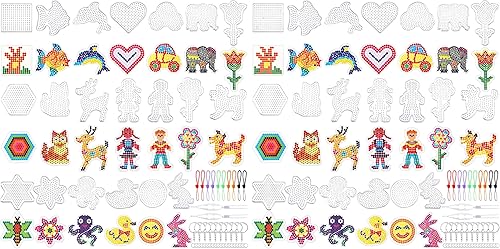 Vista 7 de 20 piezas de 5 mm de tableros de cuentas de fusibles, tableros de clavijas de plástico transparente con forma de animales, bandeja de manualidades