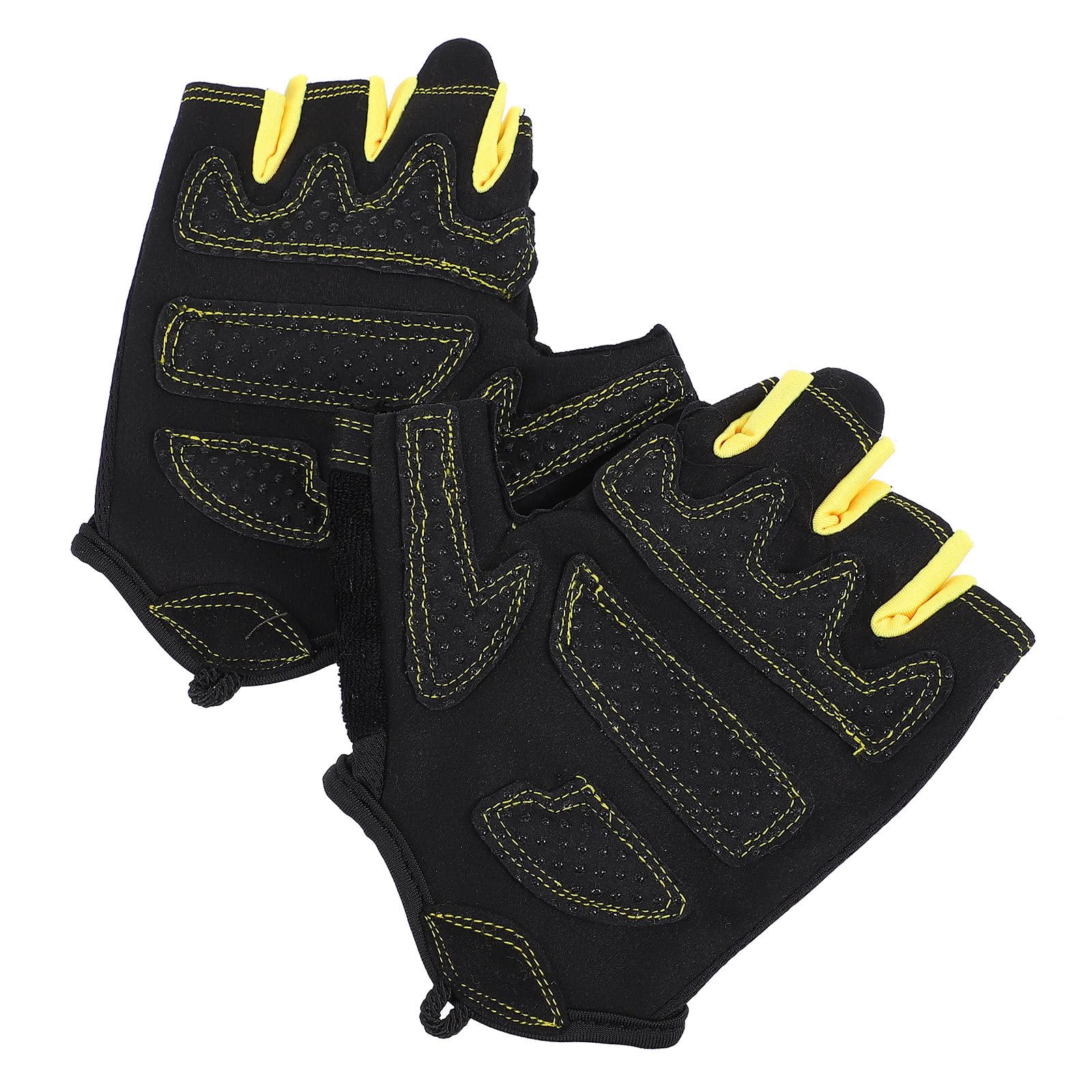 PACKOVE 3paia Guanti Da Ciclismo Antiscivolo Mezza Dita Per Sport All Aperto Guanti Fitness Traspiranti Regolabili e Resistenti Per Escursionismo Ciclismo e Sollevamento Pesi