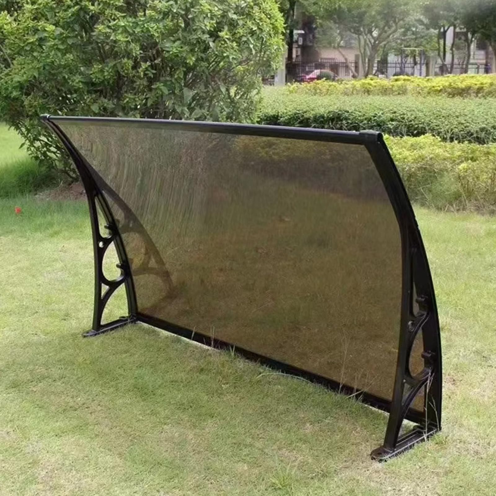 Marquesina para Puertas y Ventanas,Marquesina en Arco de Escritorio y Lluvia Autolimpieza,Marquesina Arqueada,Toldo de Entrada Resistente a Impactos,Tejadillo de Protección (100x230cm/39"x91")