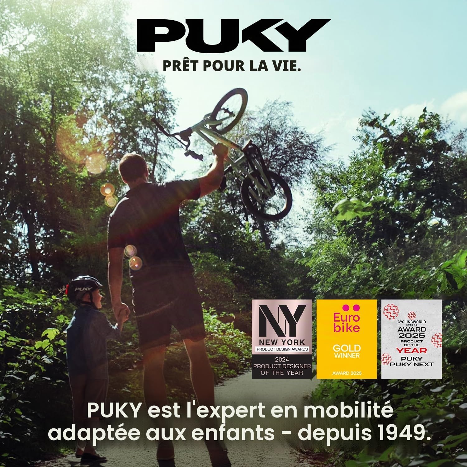 PUKY PUKYMOTO Vert | 2en1: Draisienne et Porteur | Trotteur dès 1,5 ans | Jouet sans pédales | Vélo enfant avec limitation de braquage | Véhicule enfants avec roues FLOAT pour intérieur/extérieur
