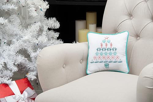 Miniatura 4 de C&F Home Coastal Tree - Almohada pequeña y pequeña para regalo de Navidad e invierno, regalo de Navidad bordado, decoración de Navidad, decoración