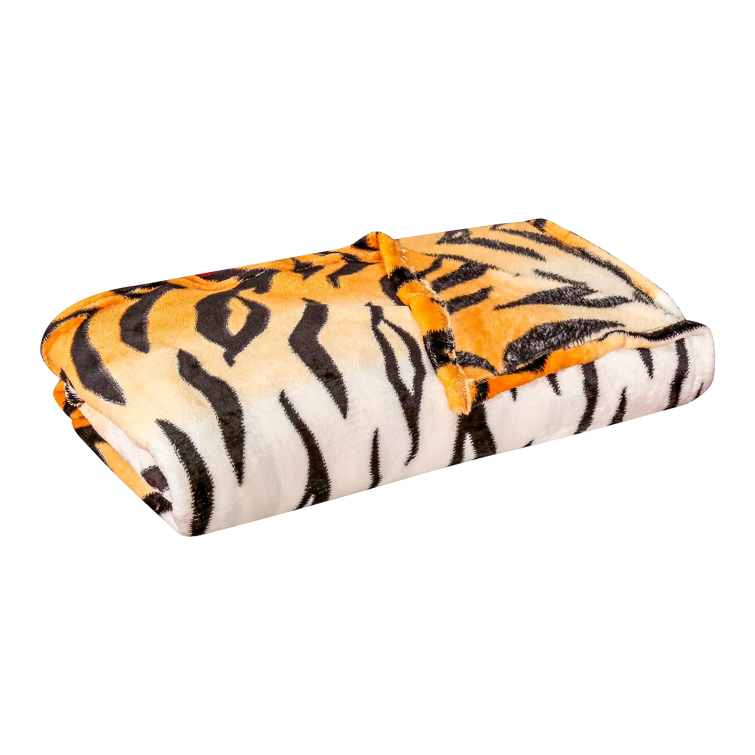 Elite Home Tiger Printed Soft & Cozy Flannel Fleece Blanket Double Size (200 * 220) for All Season