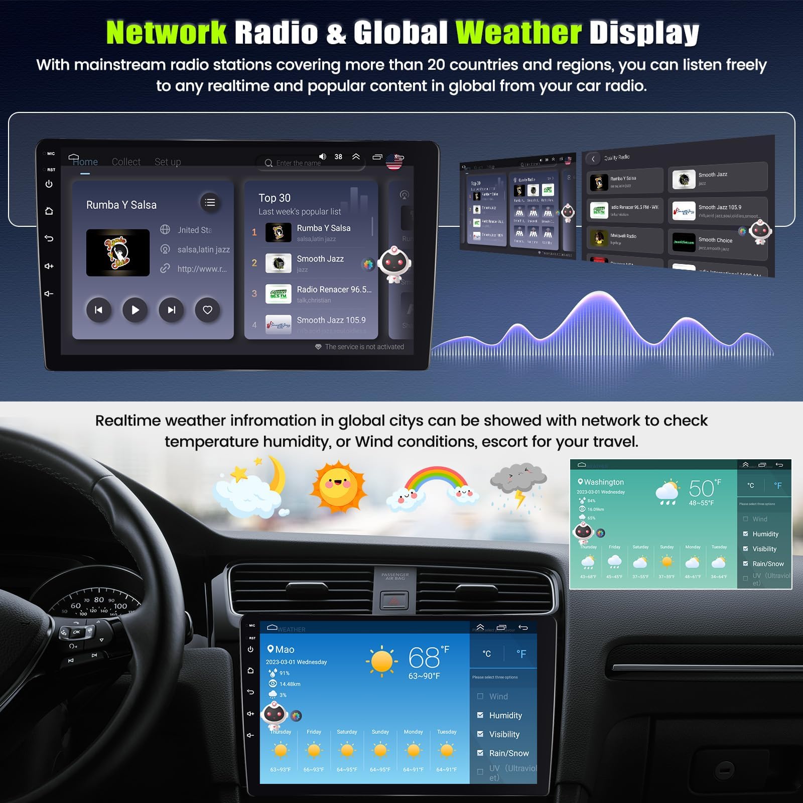 6+128G 8Core Autoradio Android 15 per FIAT Ducato 2010/Citroën Jumper/Peugeot Boxer, Schermo Tactile 9" Radio con Wireless Carplay Android Auto MirrorLink WiFi BT GPS FM RDS EQ DSP+Retrocamera Auto