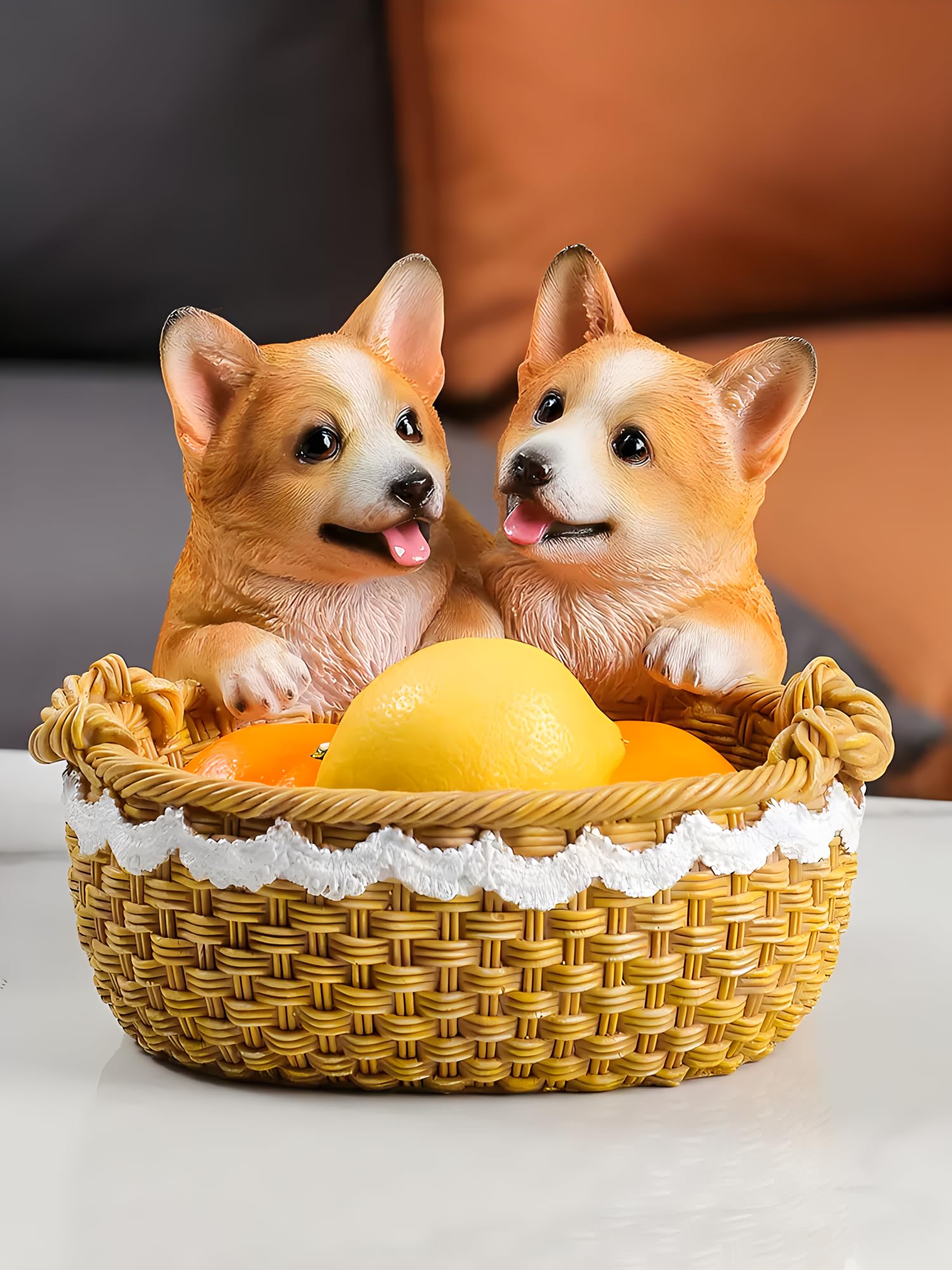 Amazon.com: ZKSYLSM Corgi Dog Figurines, Cute Puppy Statue, Dog