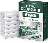 Vista 10 de GREEN LIFESTYLE Telas de lona multiusos de lienzo de algodón - Paño de caída para pintar, cubierta de piso, protección resistente para muebles