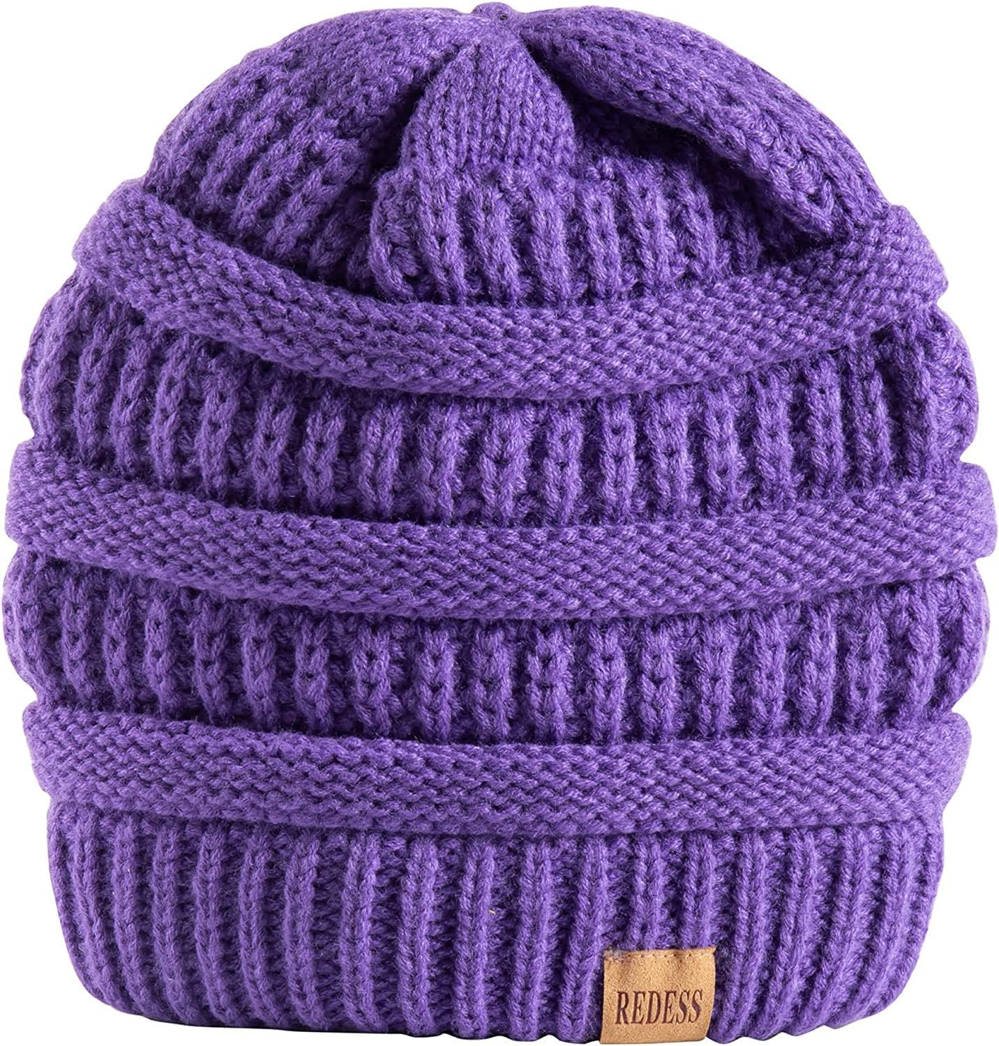 REDESS Slouchy Beanie Hat for Men and Women Winter Warm Chunky Soft Oversized Cable Knit Cap - Image 4