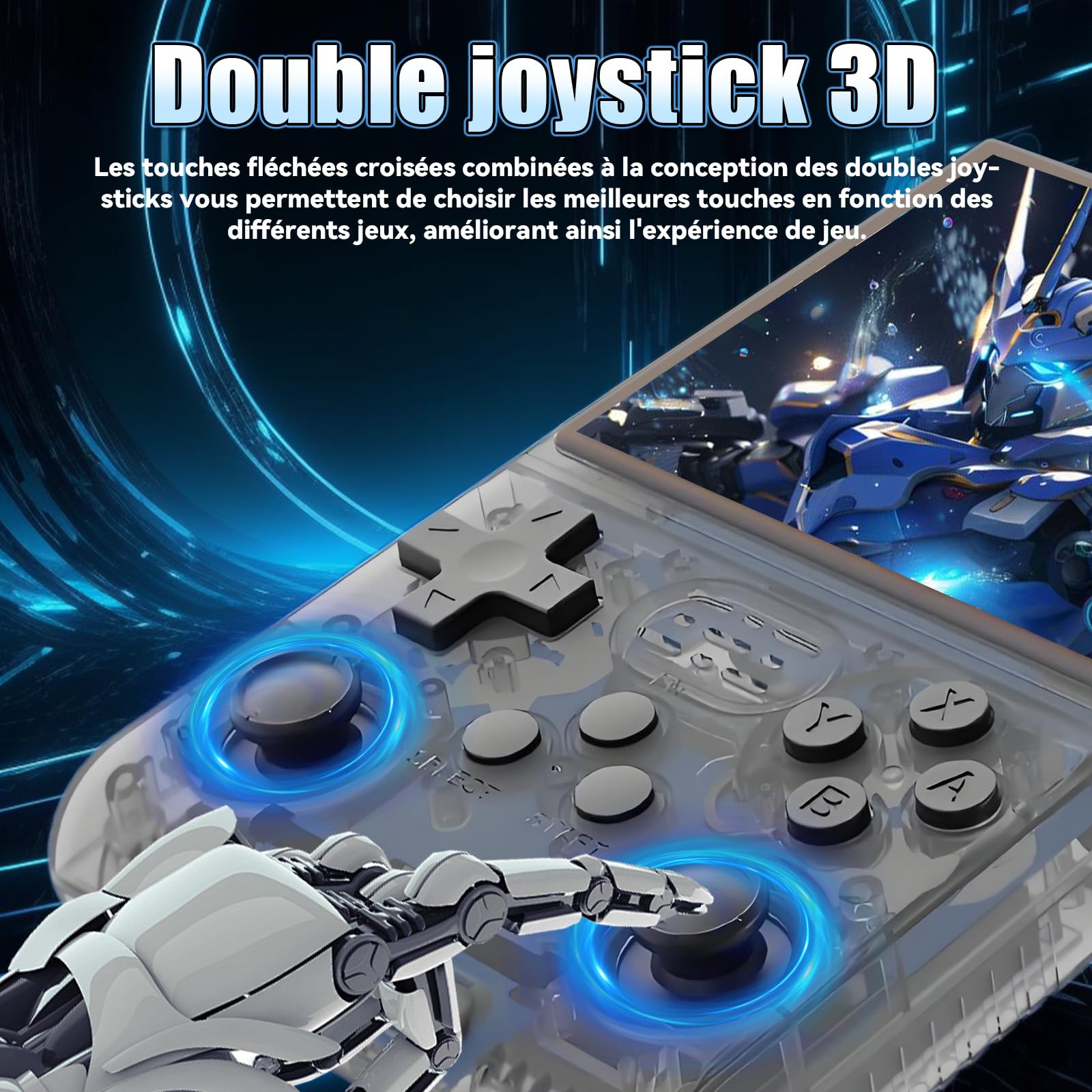 Console de Jeu Portable R40S Pro avec 30000+ Jeux Classiques HD, écran IPS de 3,5 Pouces, 45+ émulateurs, Batterie 3800 mAh, Console vidéo rétro Portable 256 Go, Noir (Noir)