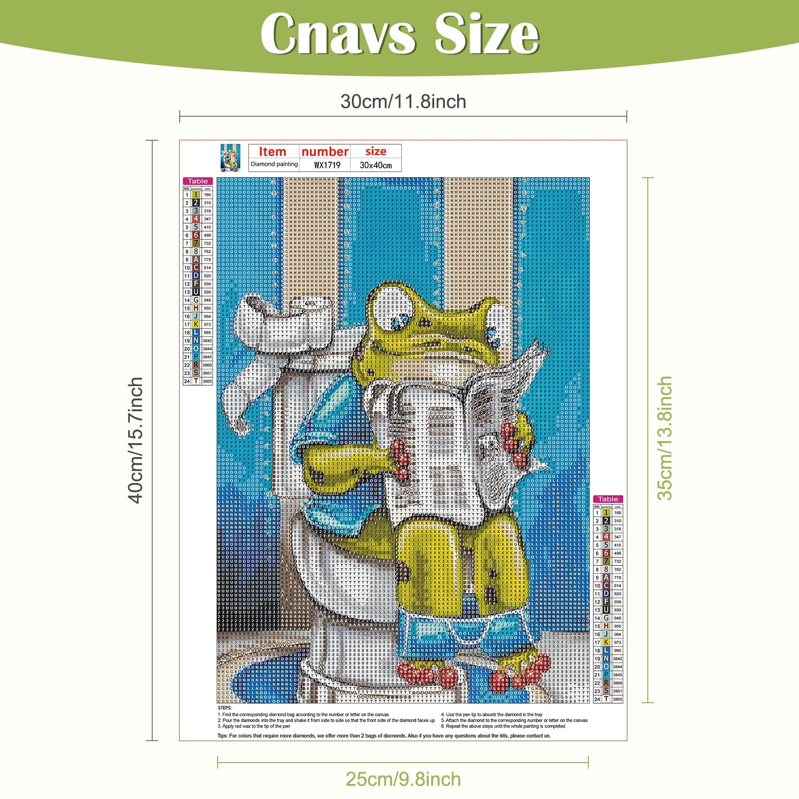 DAERLE Diamond Painting Grenouille Drôle 30x30cm - Kit Complet Adulte Et Enfant