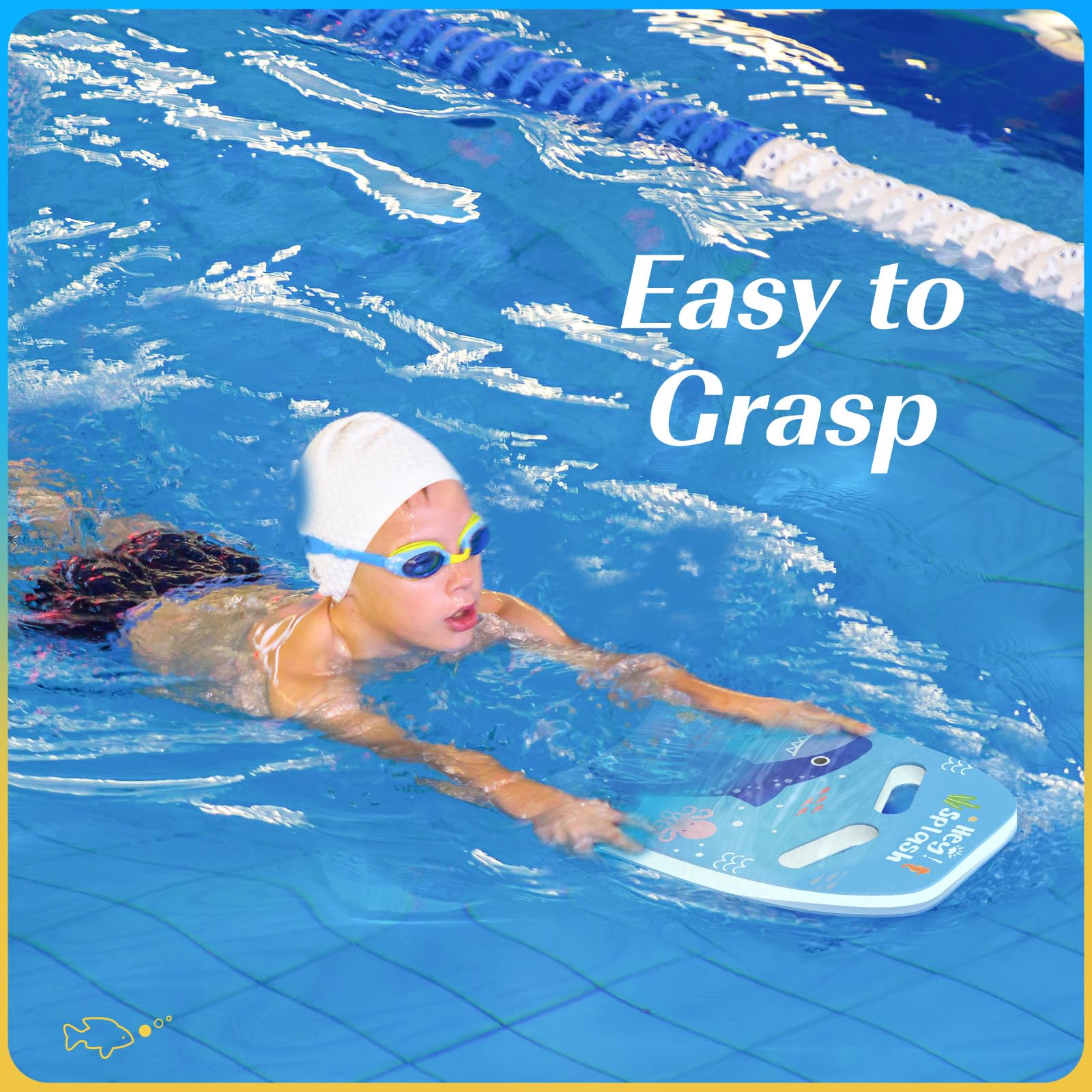 HeySplash Tabla de Natación para Niños, Flotador Ligero Seguro Ayuda de Entrenamiento Fuerza de Piernas con Patrón Lindo Equipo Auxiliar de Ejercicio en Piscina para Principiantes