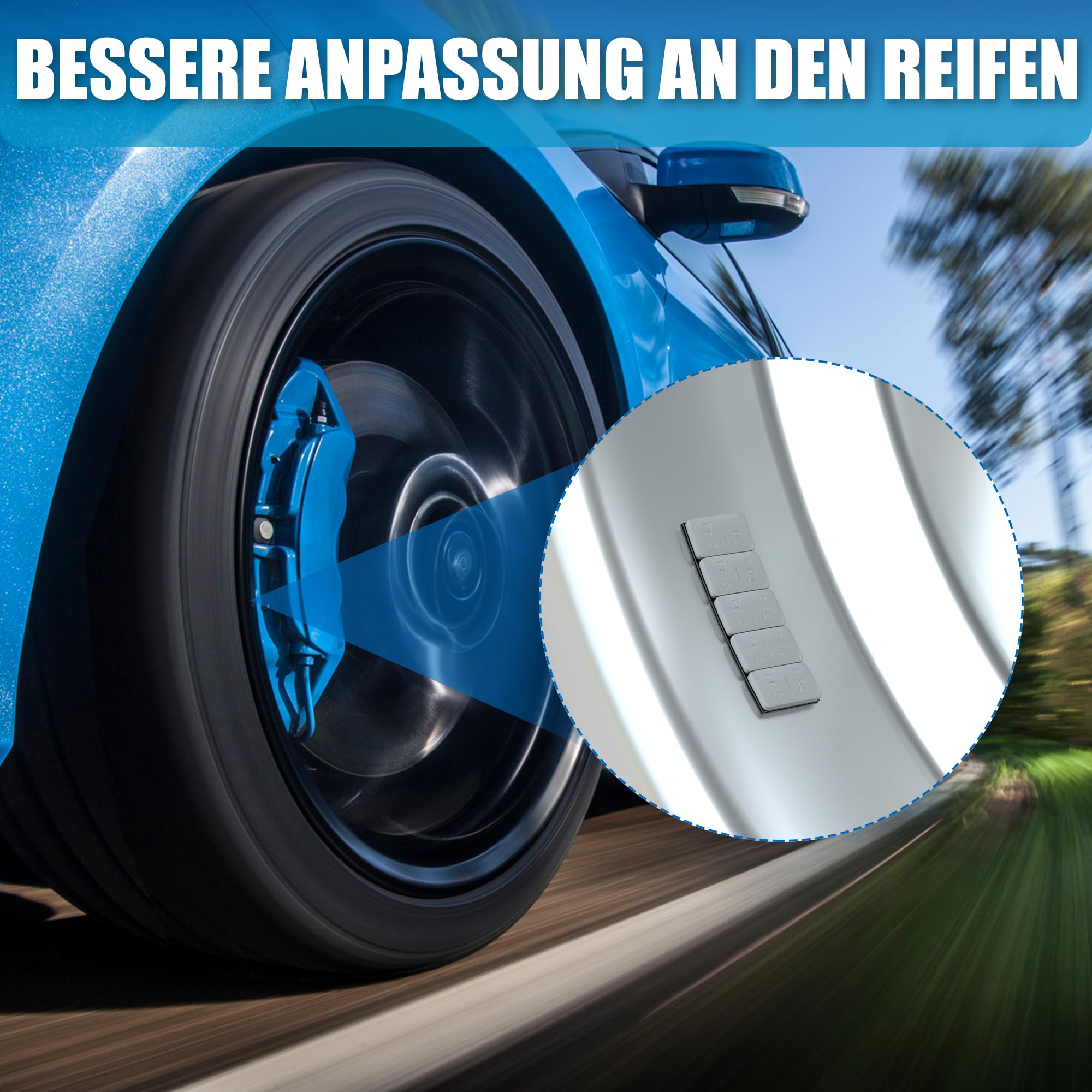 Generisch 6kg Auswuchtgewichte Klebegewichte Rolle | 1200x5g Stahlgewichte für Alufelgen,Verzinkt Kunststoffbeschichtet,Selbstklebende Radgewichte für PKW,Motorrad,Modellbau