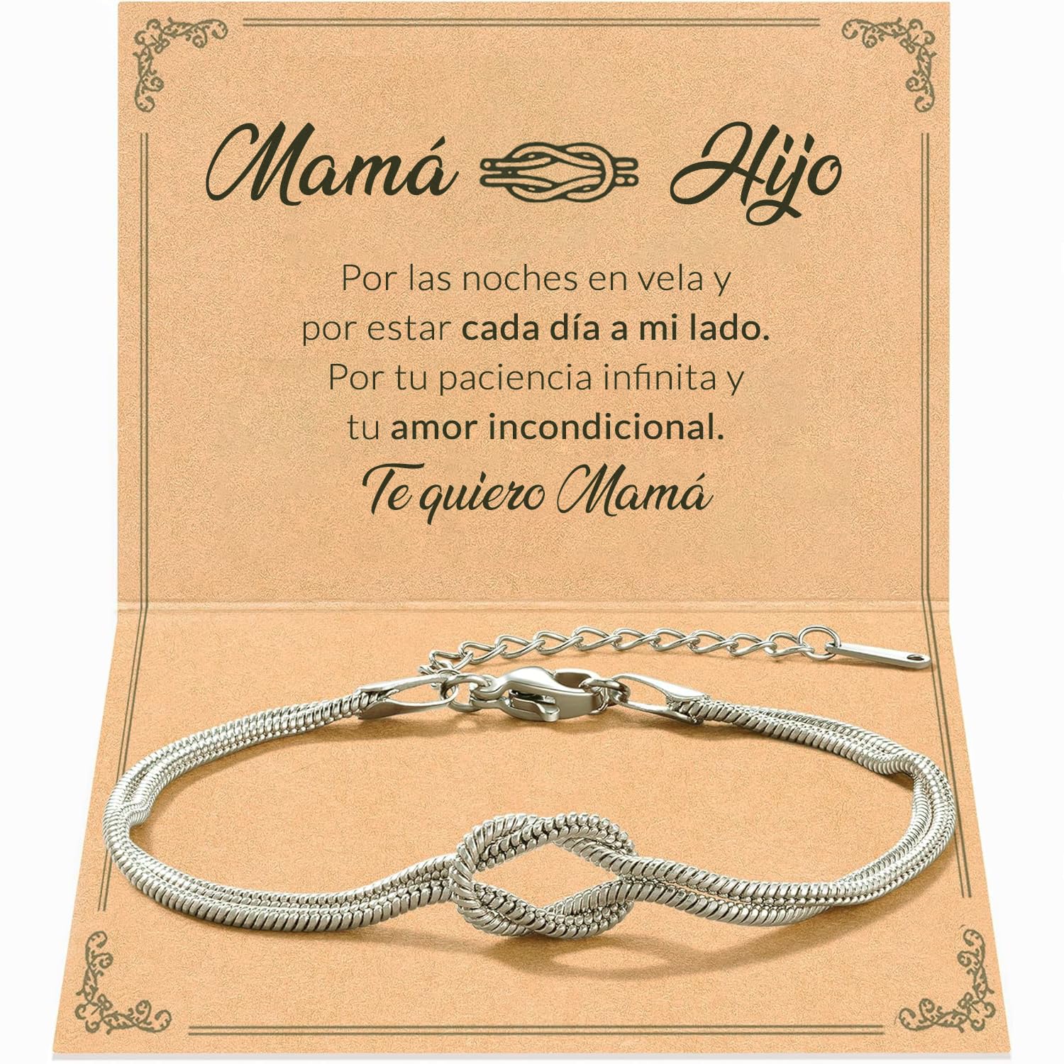 Pulsera Mamá de Acero Inoxidable con Tarjeta Dedicatoria para Dia de la Madre, Caja Lista para Entregar, Ideas de Regalos Para Madres, Elegante, Emotivo — view 8