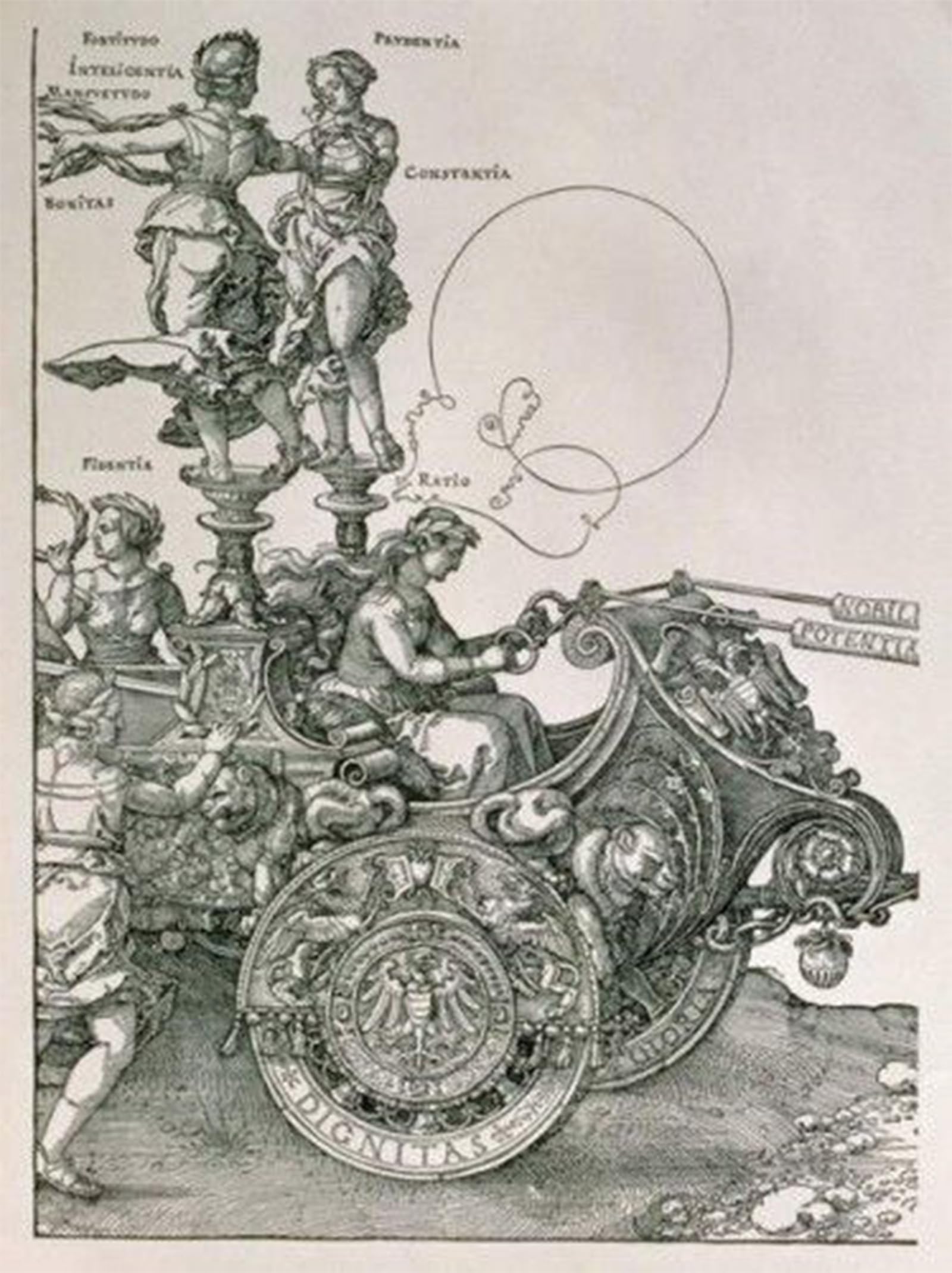 SERENDIPITP Vintage Wall Art Canvas Nordic Poster Canvas Print Picture Design for the Great Chariot of Emperor Maximilian I by Albrecht Dürer Wall Art Poster for Home Decor 60x90cm