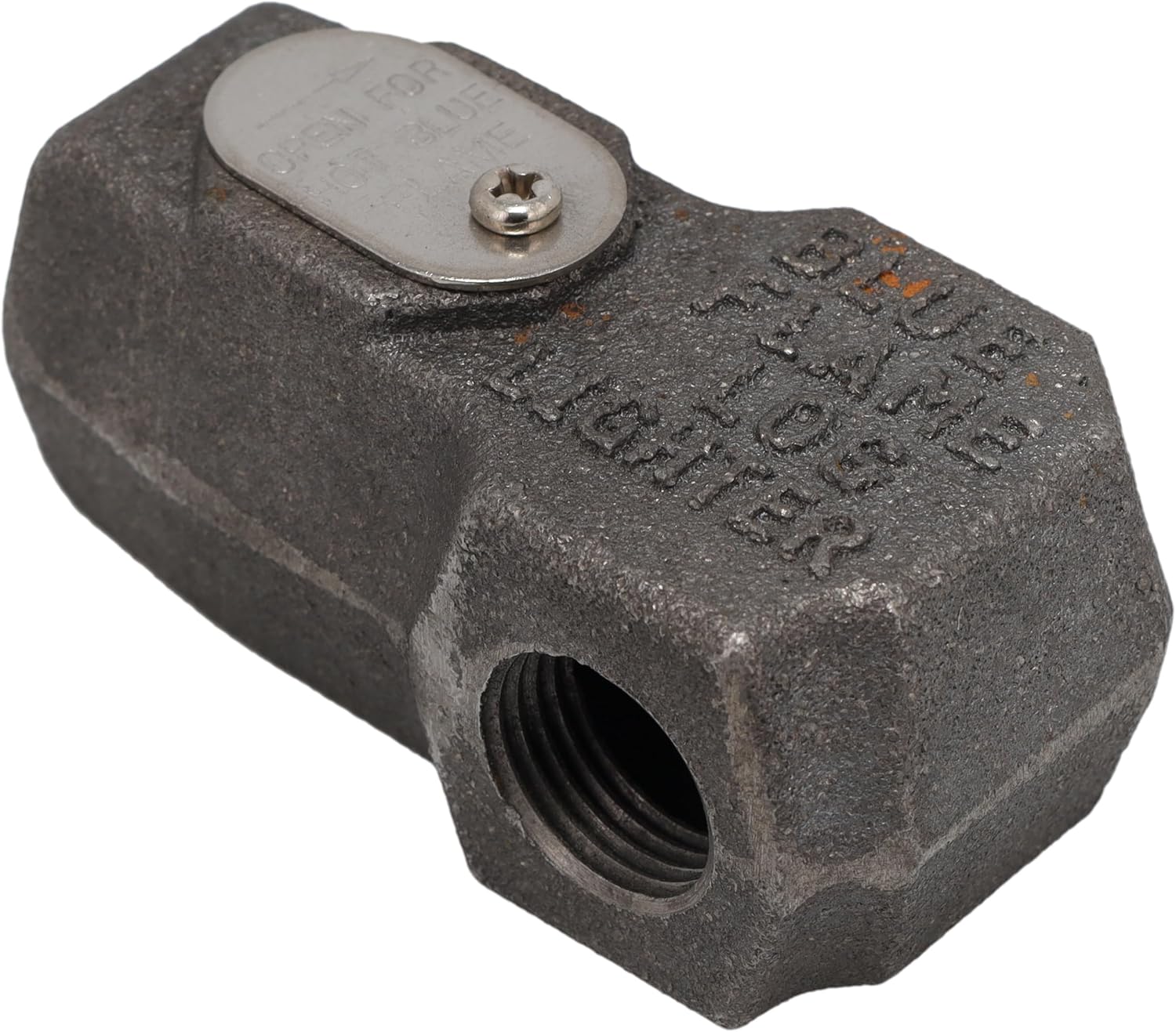 Supplying Demand LLS90-NG-46 Fireplace Fire Pit | 90 Degree Gas Orifice Hole Size # 46 Includes Air Shutter and Screw