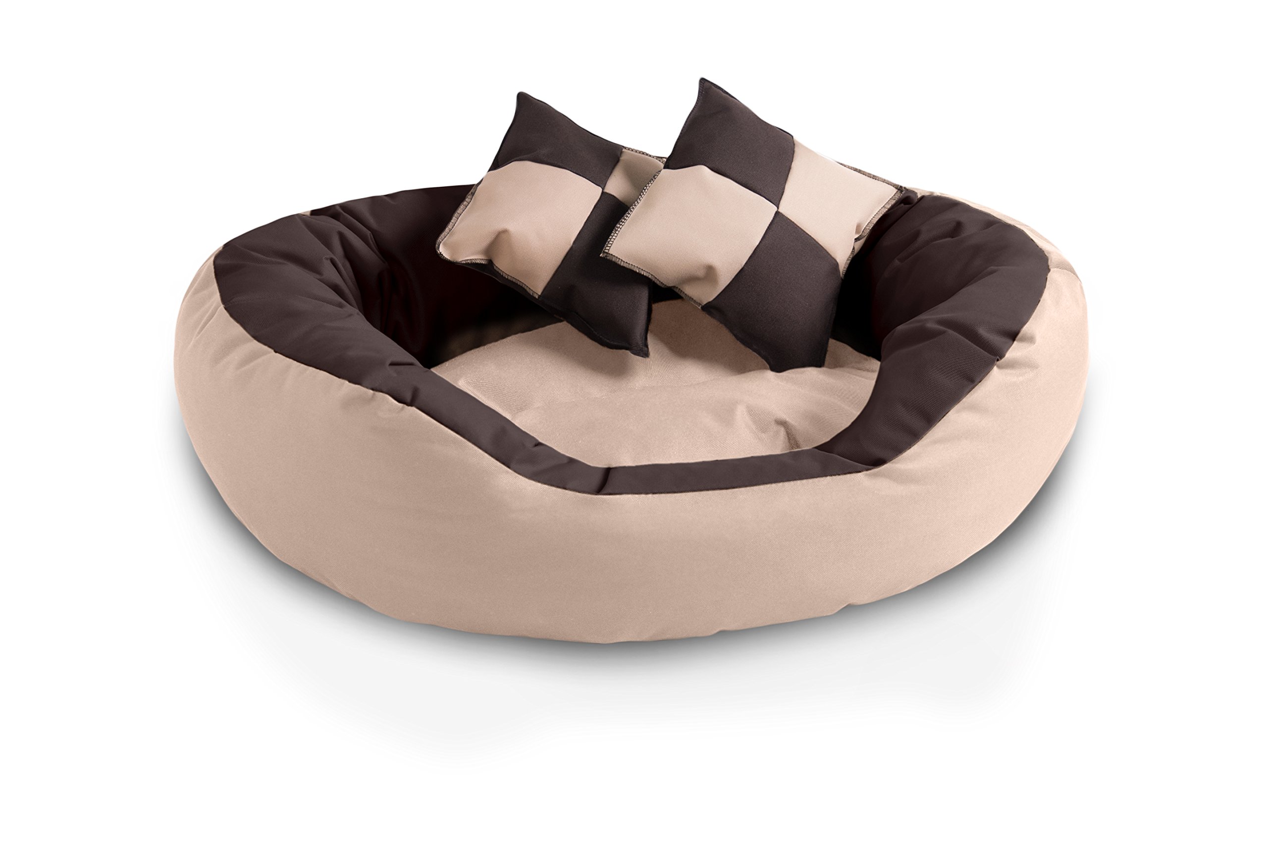 BedDog® 4in1 Letto per Cane Saba L Fino a XXXL, 7 Colori a Scelta, Cuscino, Divano, Cestino per Cane, Beige/Marrone L
