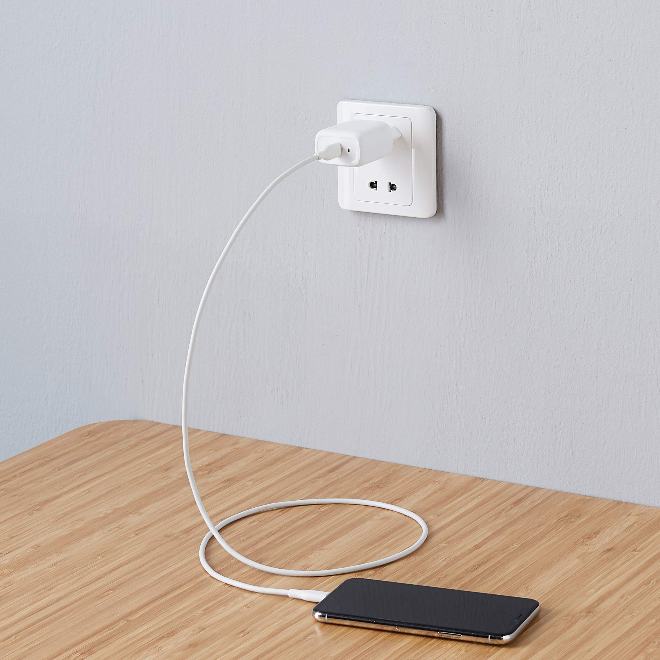 Amazon Basics Jednoportowa ładowarka ścienna USB-C o mocy 20 W, nie GaN, wtyczka UE