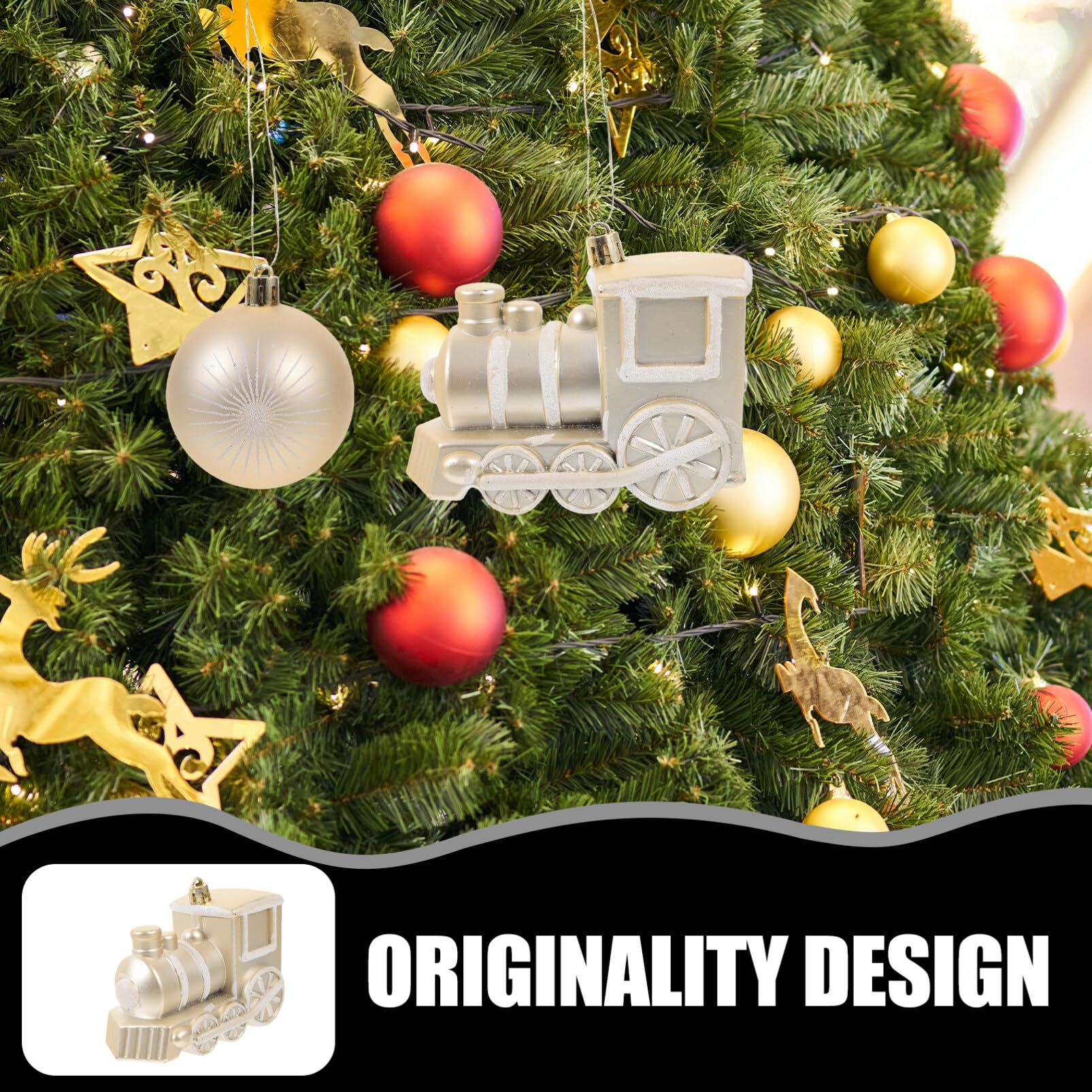 Luxshiny Palle di Natale Decorative Ornamenti di Palla per Albero di Natale Accessori Natalizi da Appendere Decorazioni per Interni e Feste