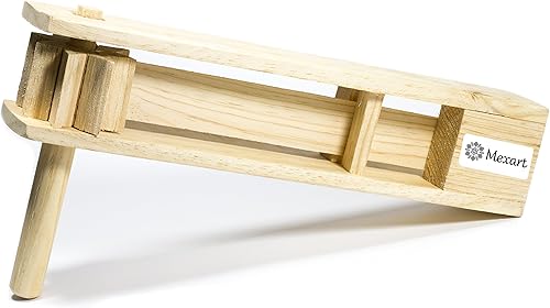 Miniatura 2 de (2 unidades) - Grogger de madera hecho a mano, trinquete de matraca de 15 pulgadas para deportes ruidosos